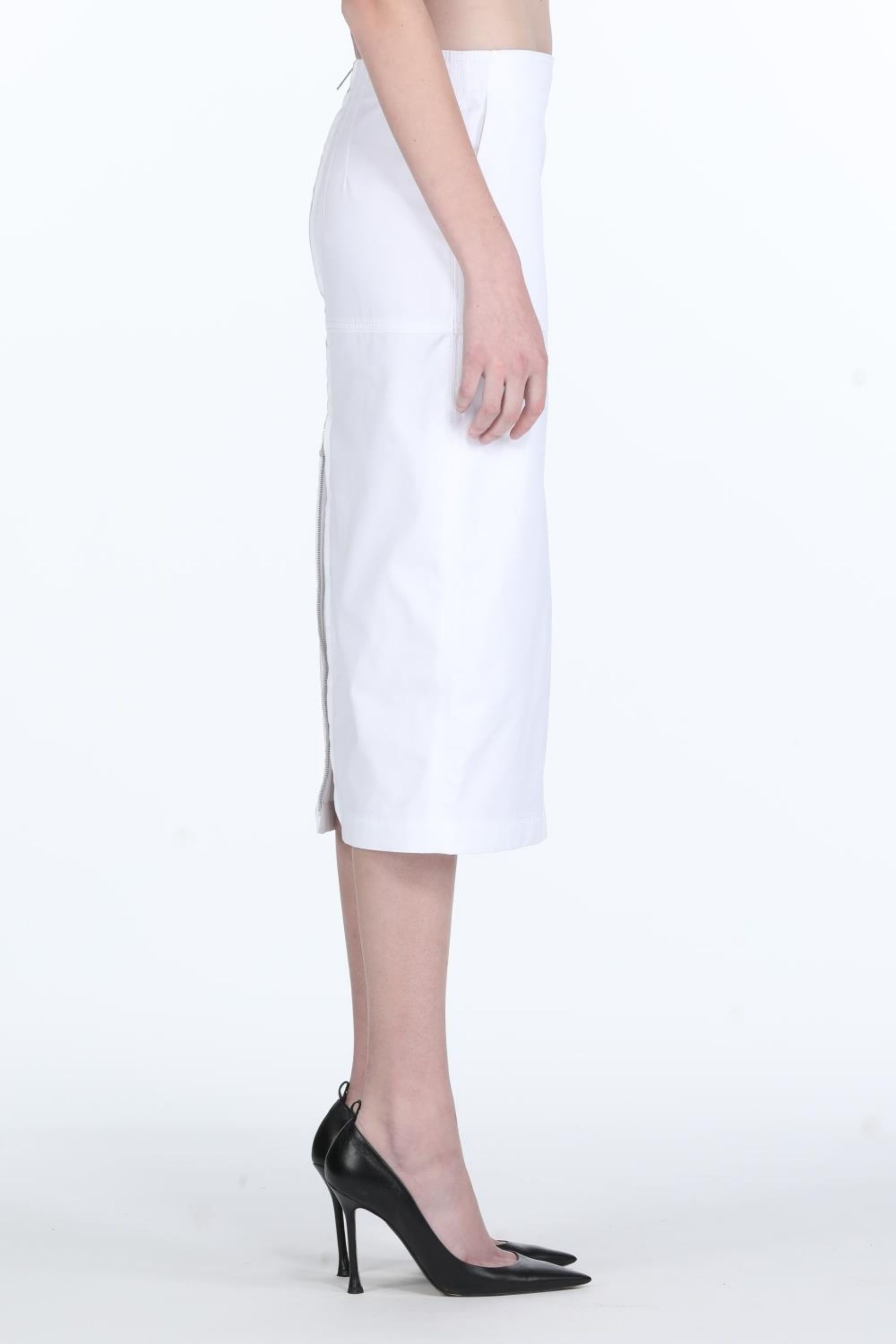 COTTON PENCIL SKIRT - 3