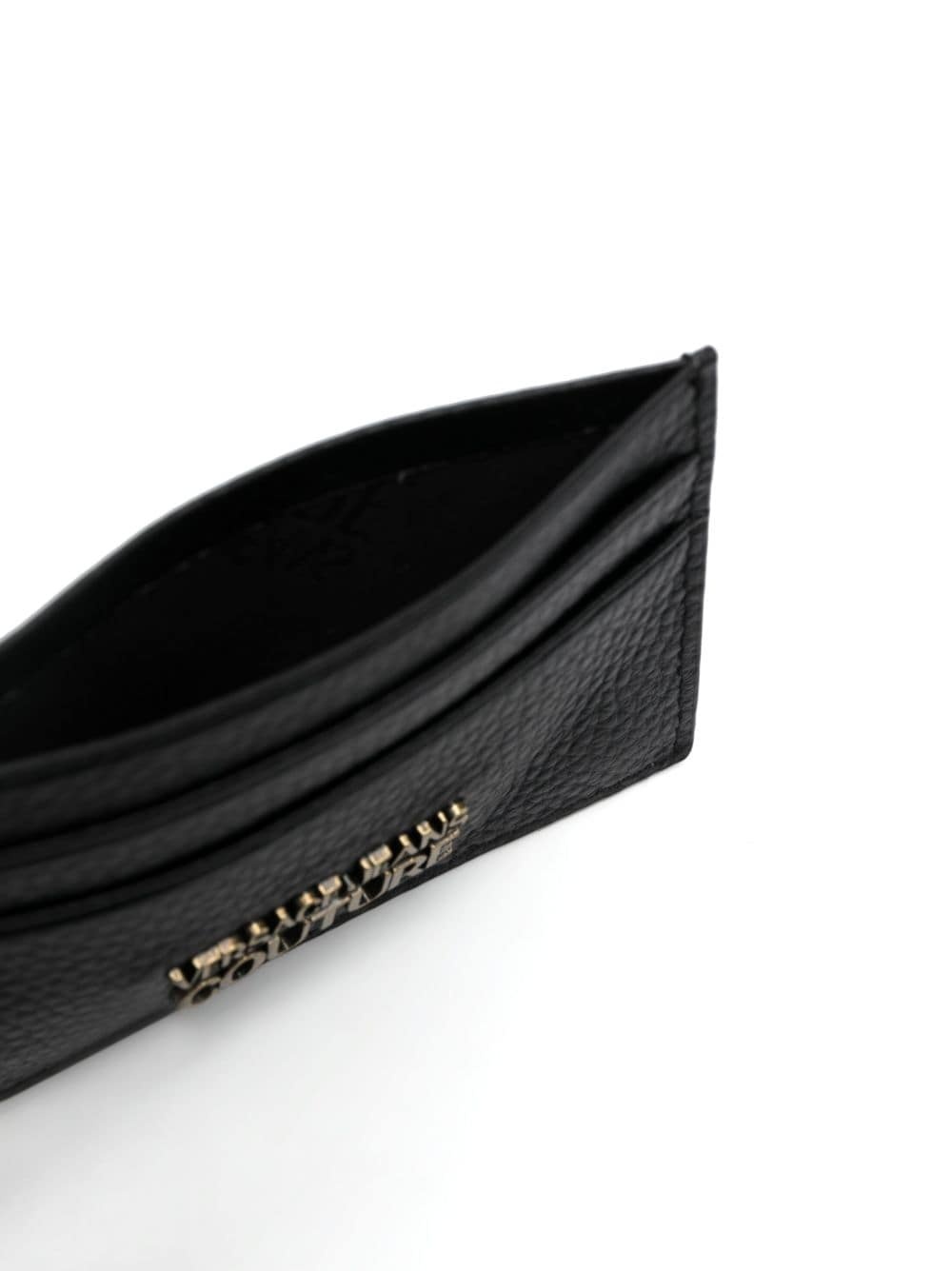 logo-plaque leather cardholder - 3