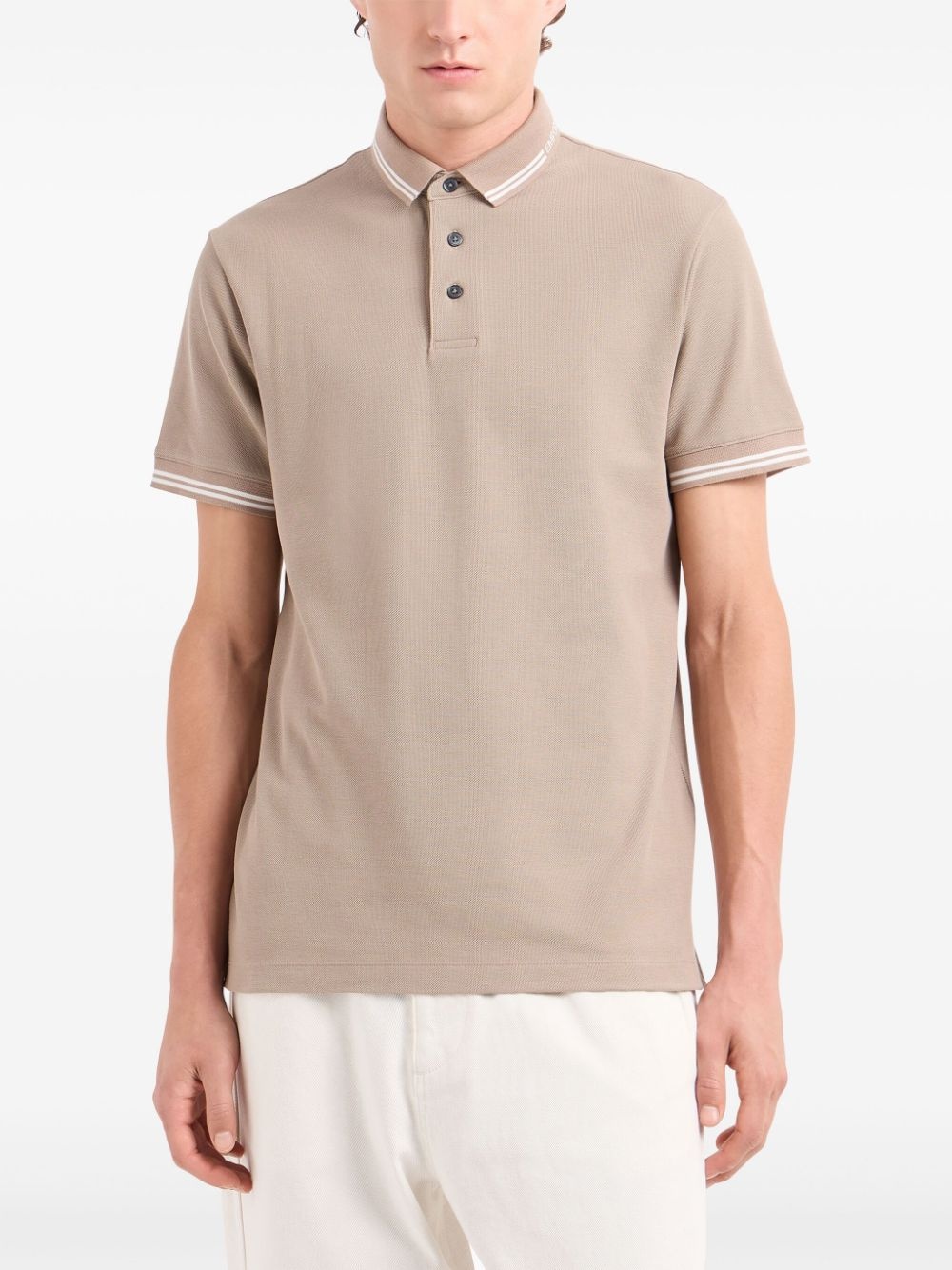 placed-logo jersey polo shirt - 2