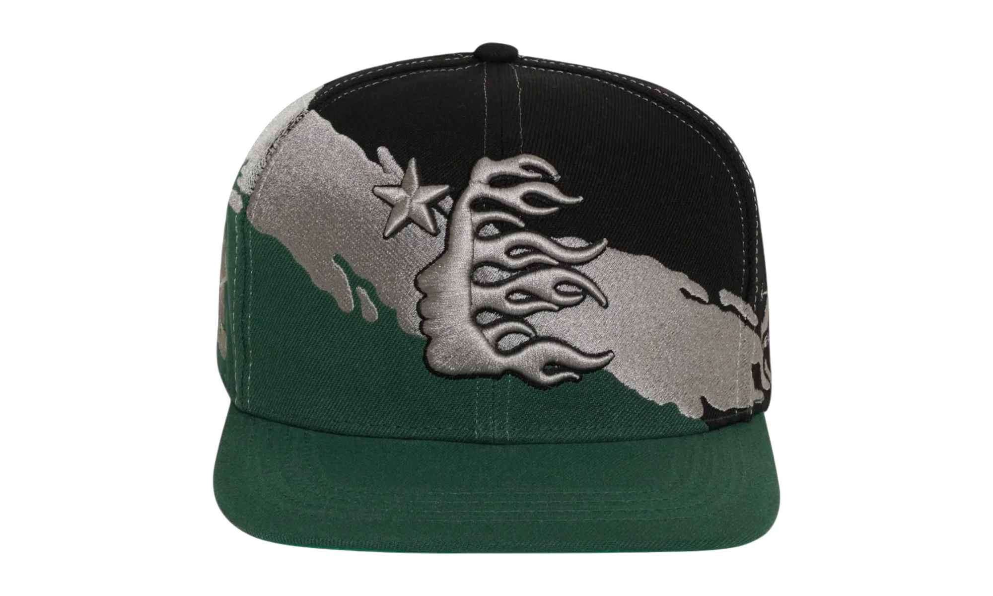 Paintbrush Snapback Hat "Black / Green" HSR215 - 1