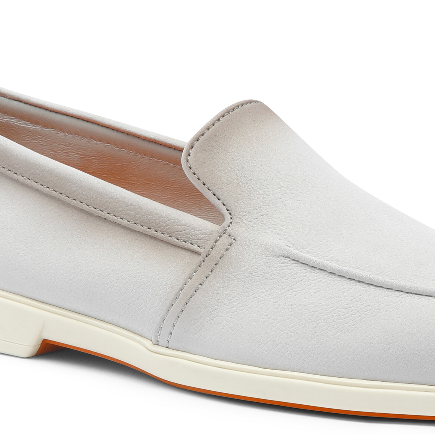Men's grey tumbled nubuck loafer - 4
