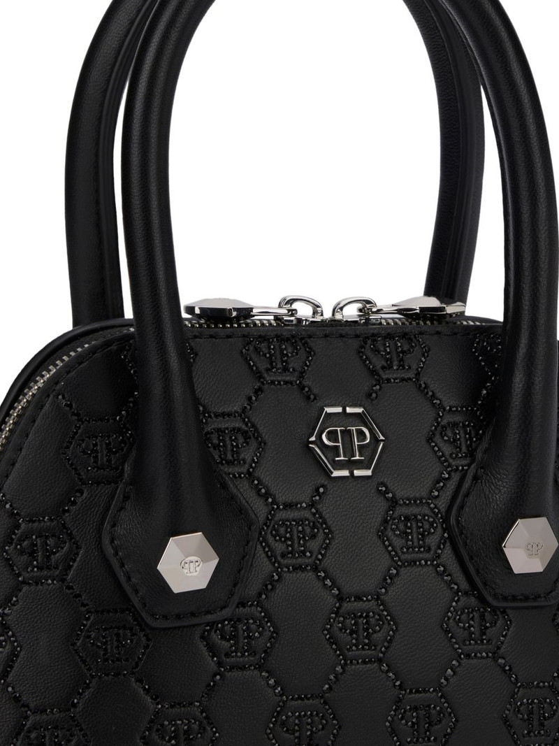 small Majestic monogram rhinestone handle bag 4