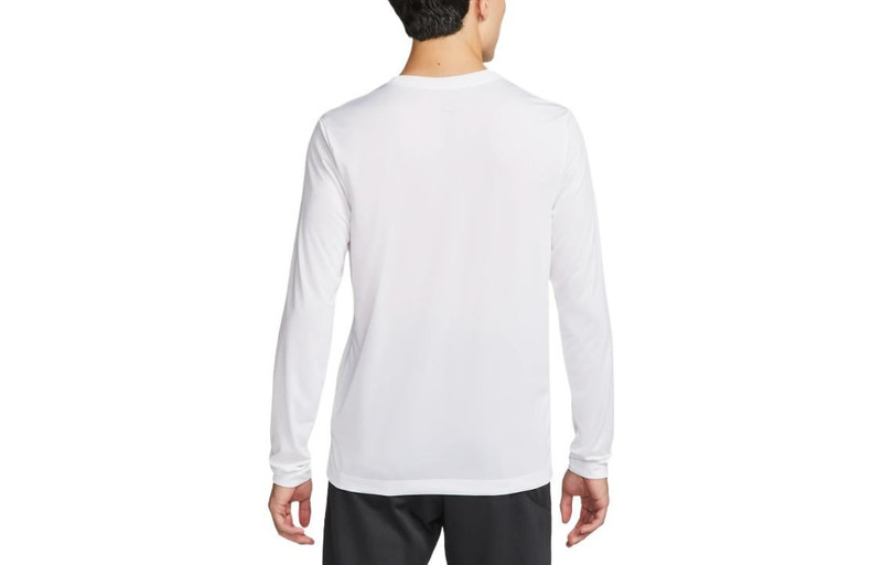 Nike Nike Dri-FIT Logo Long-Sleeves Tee 'White' DX0994-100 outlook