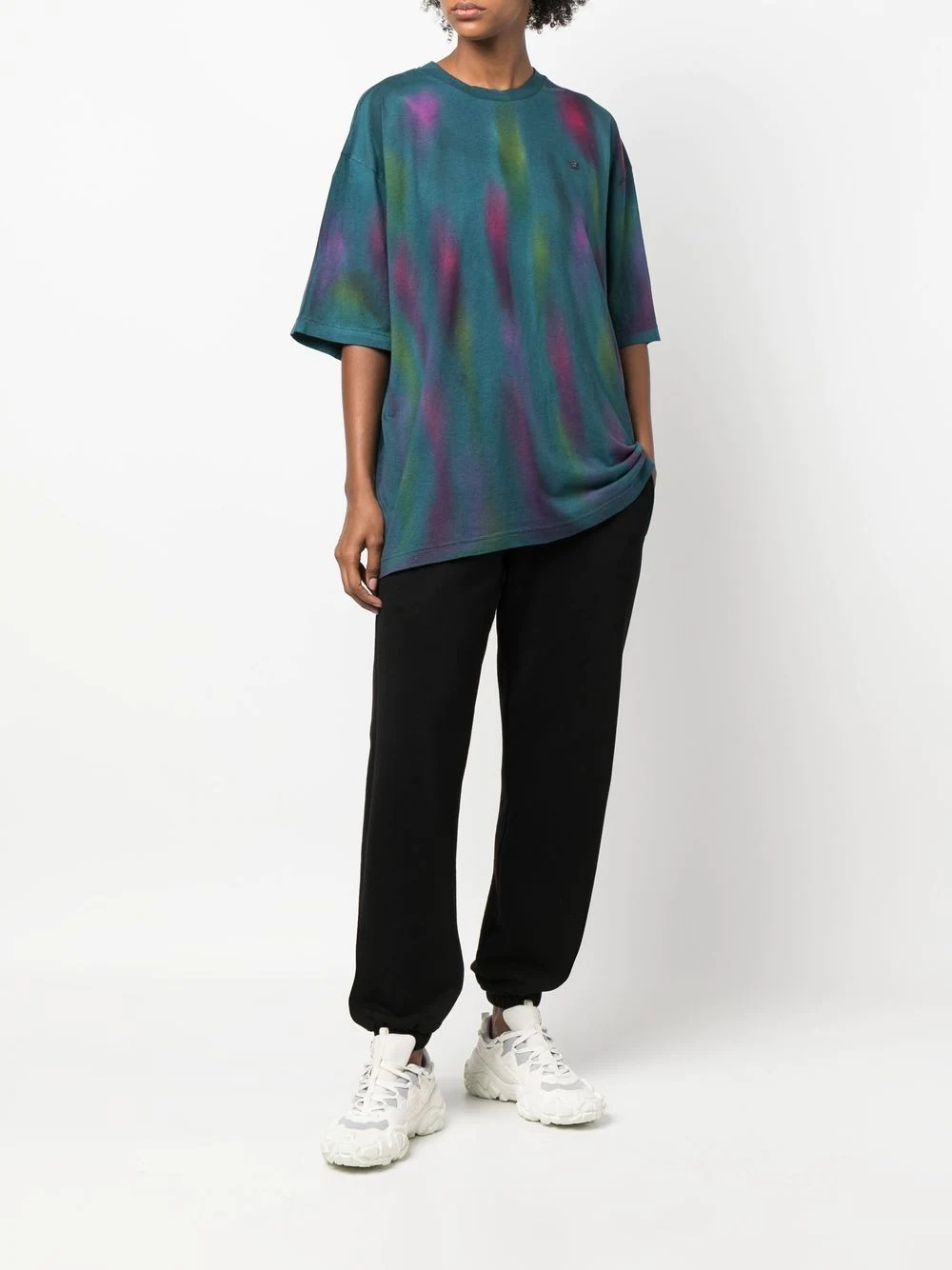 abstract-print cotton T-shirt - 3