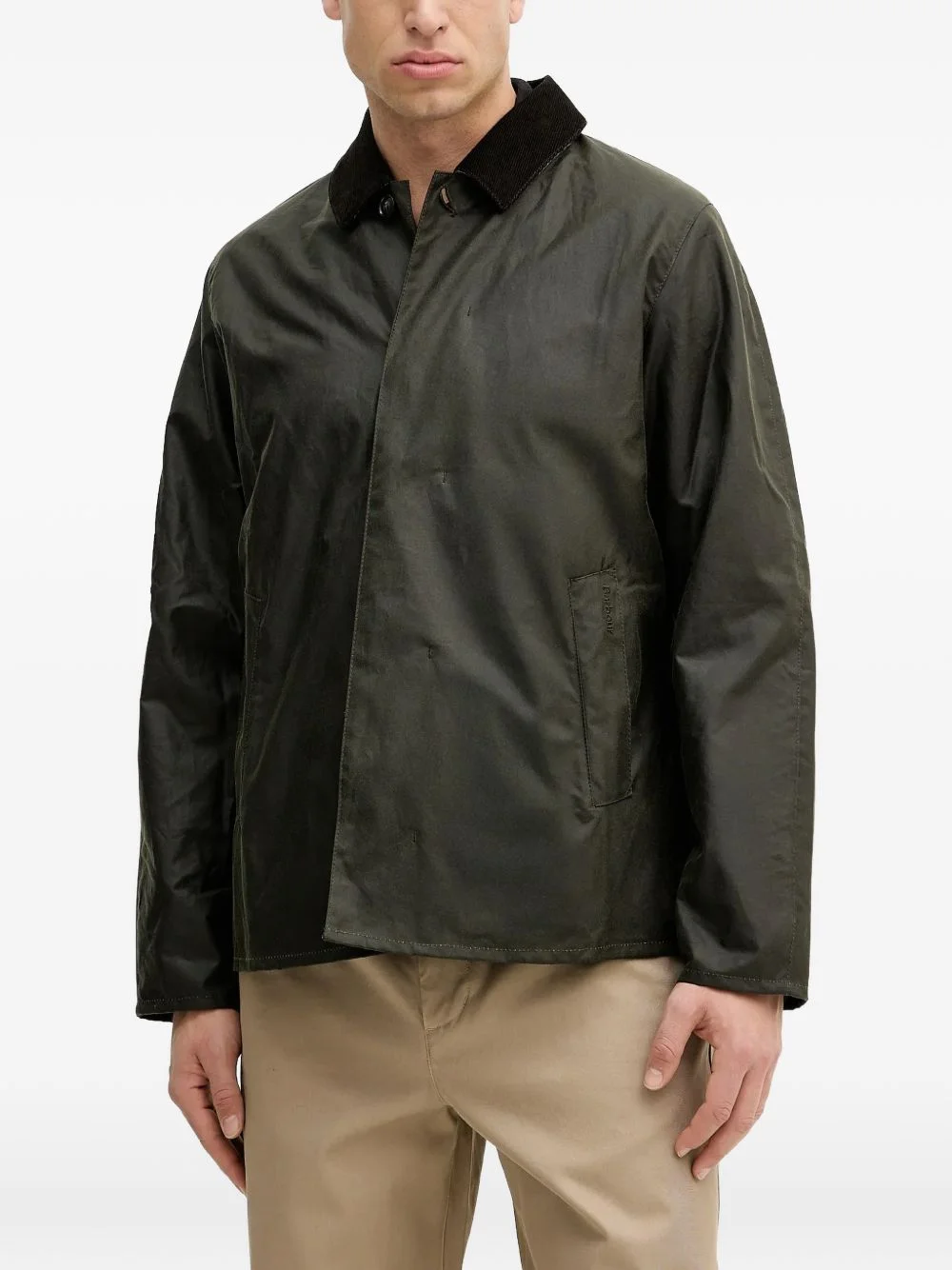 Short Lorden corduroy-collar jacket - 1