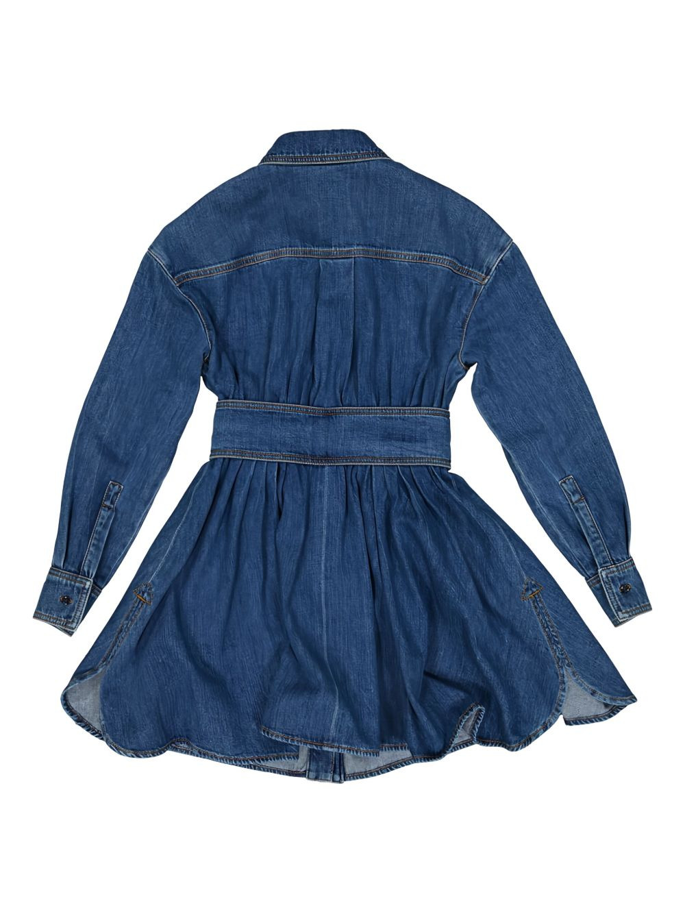 flared denim shirt dress - 2
