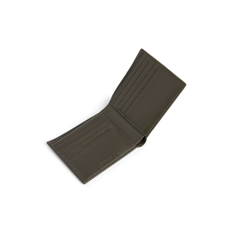 BALENCIAGA Men's Credit Square Folded Wallet in Khaki outlook