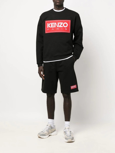 KENZO logo-patch cotton shorts outlook