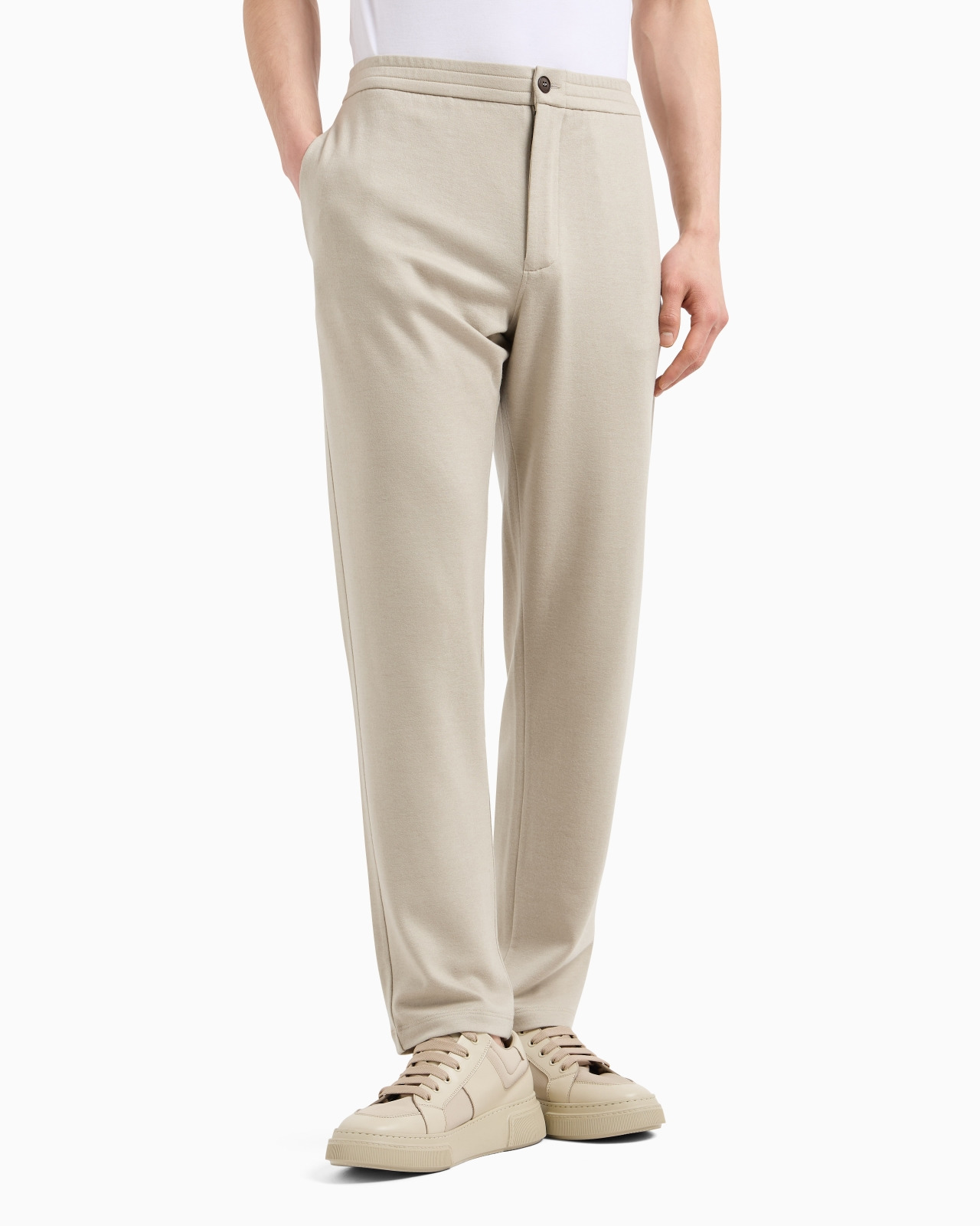 TROUSERS IN PURE CASHMERE JERSEY CLOTH - 4