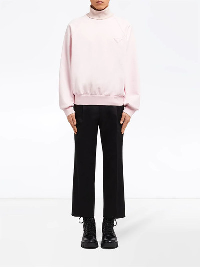 Prada oversized roll neck sweatshirt outlook