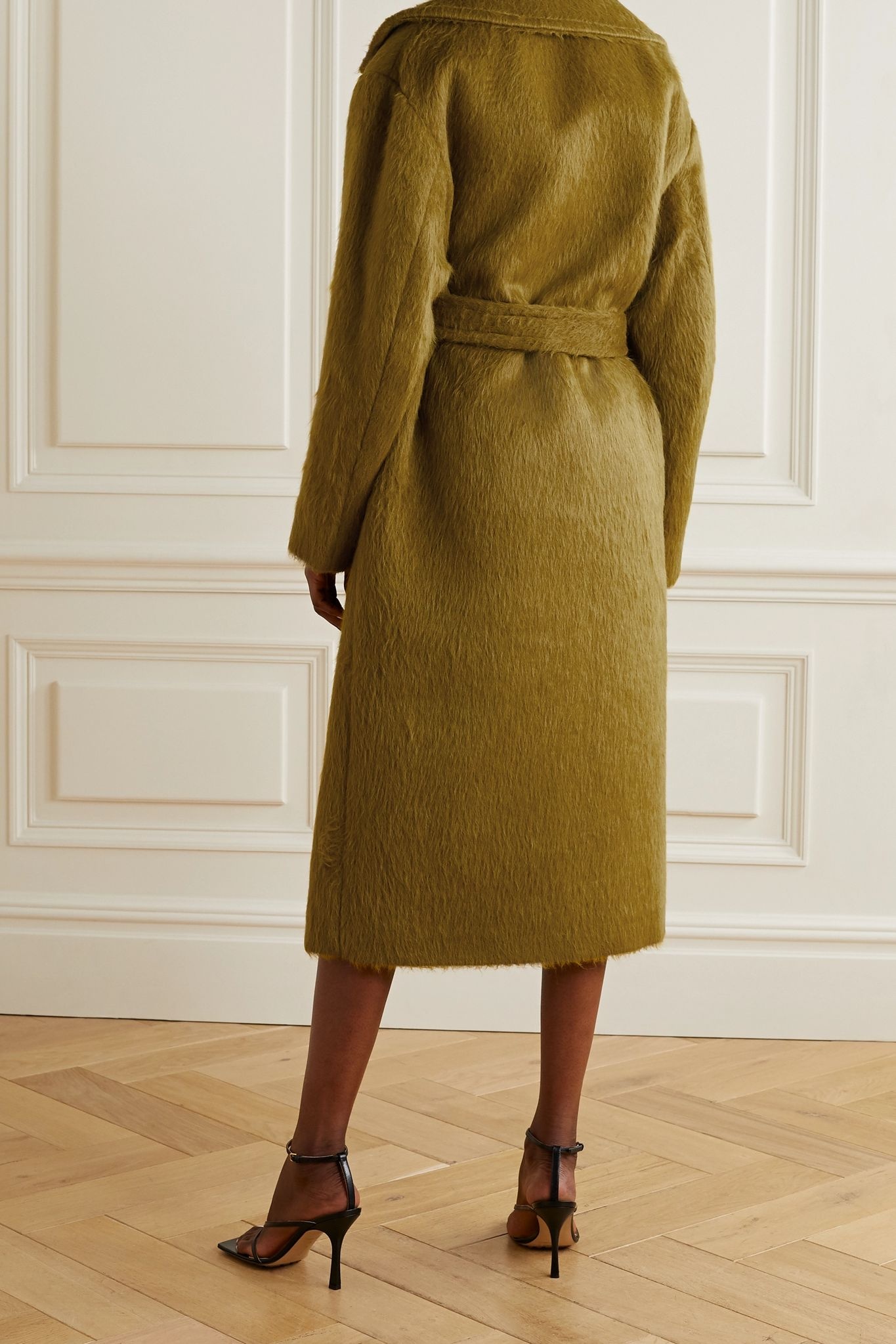 Belted alpaca and wool-blend coat - 4