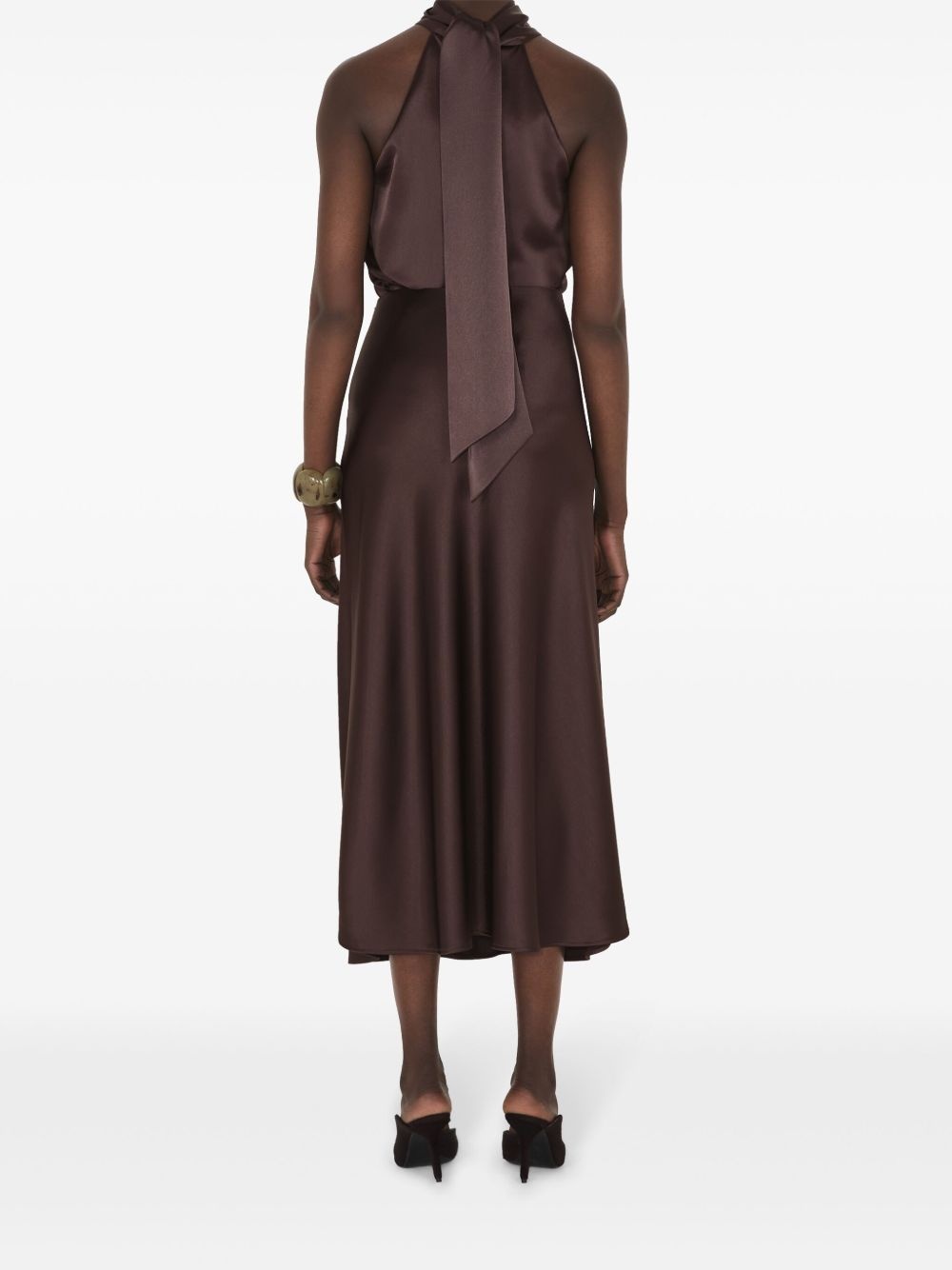 Valletta satin midi skirt - 4