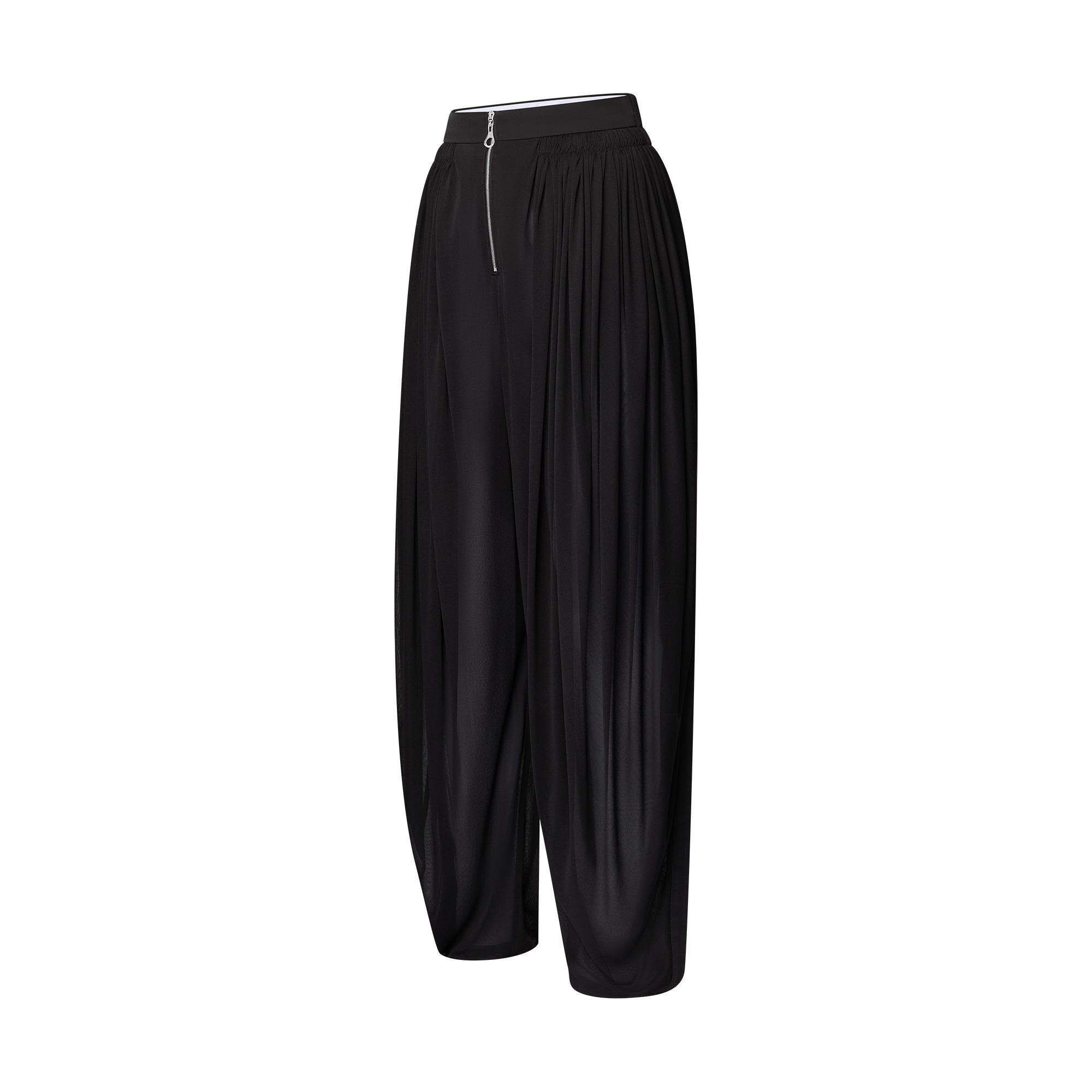 Sheer Pleated Pants - 2