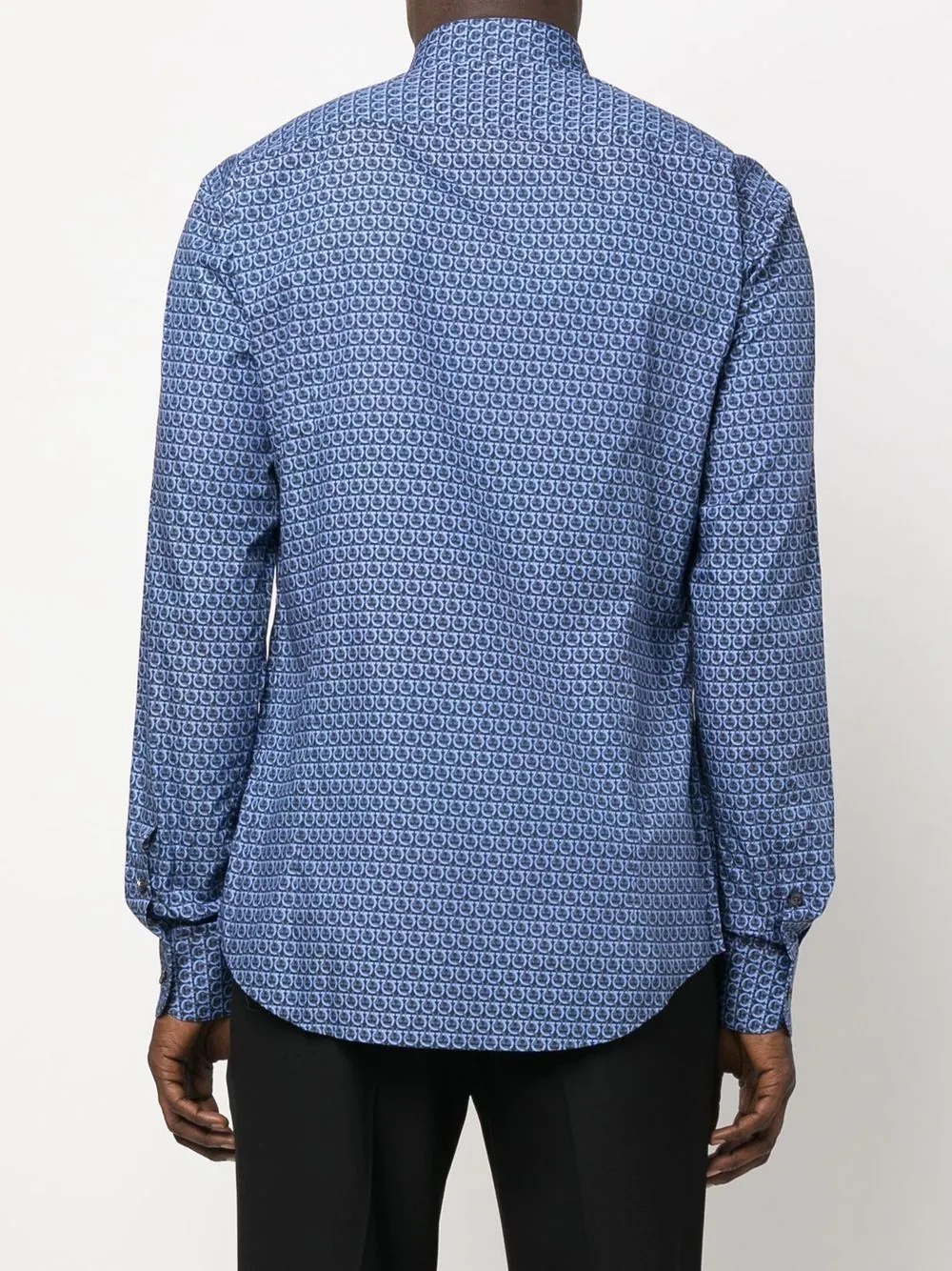 Gancini-print long-sleeve shirt - 4