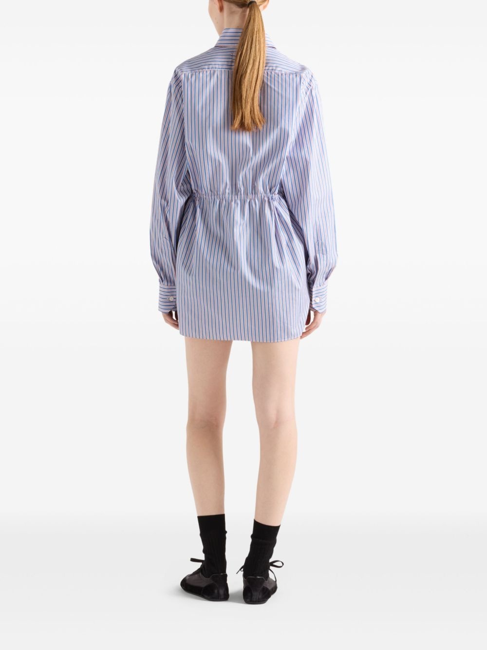 striped poplin shirt - 3