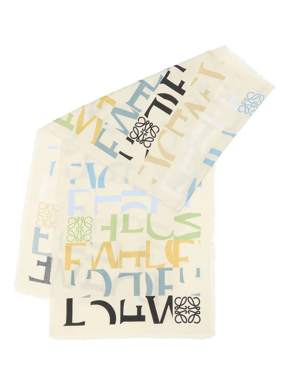 logo-pattern scarf - 1