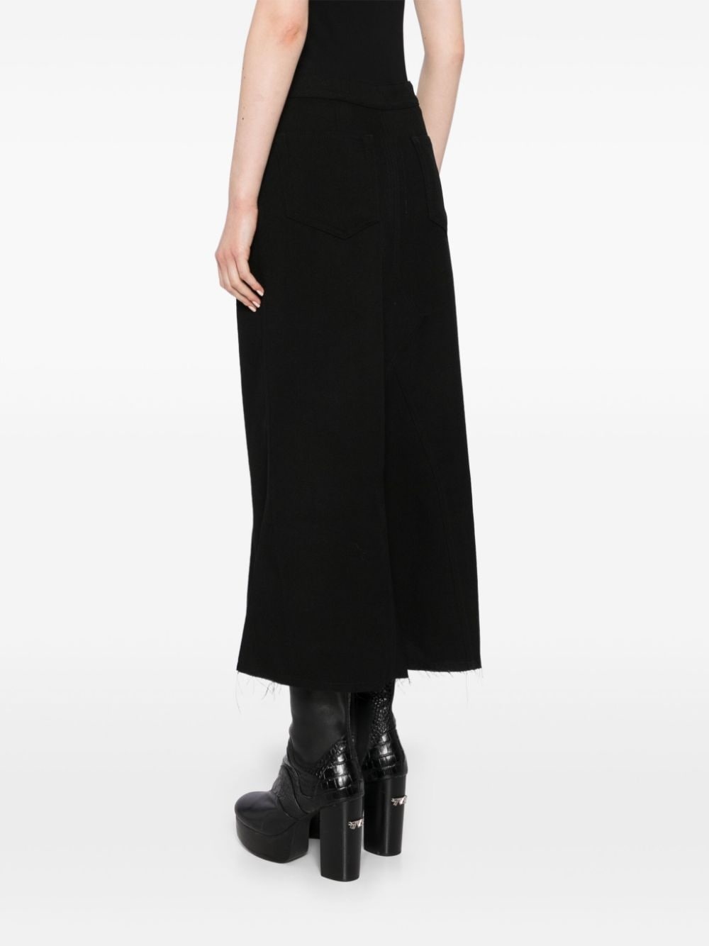 frayed-edge skirt - 4