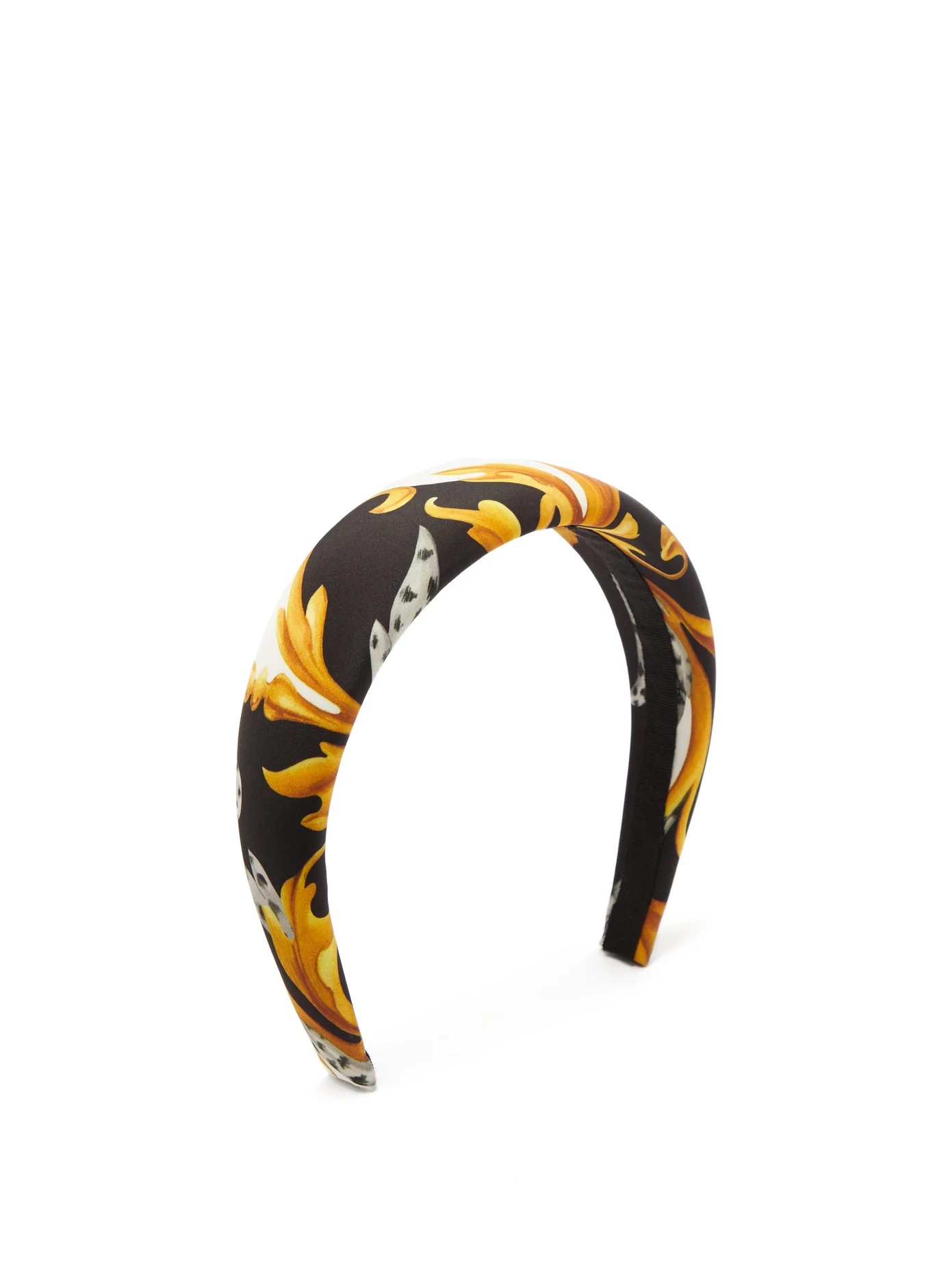 Baroque-print satin headband - 1