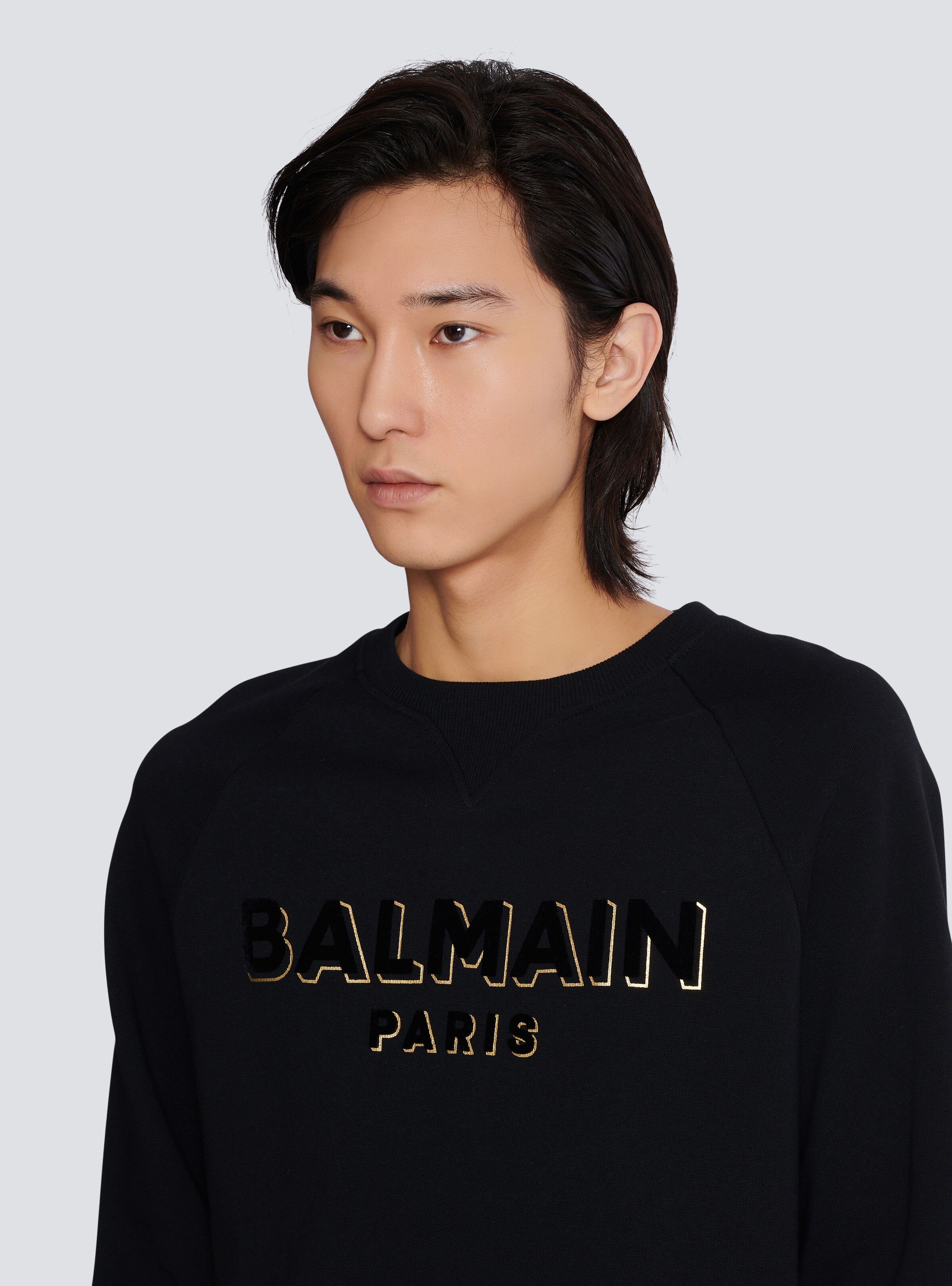 Metallic flocked Balmain sweatshirt - 7