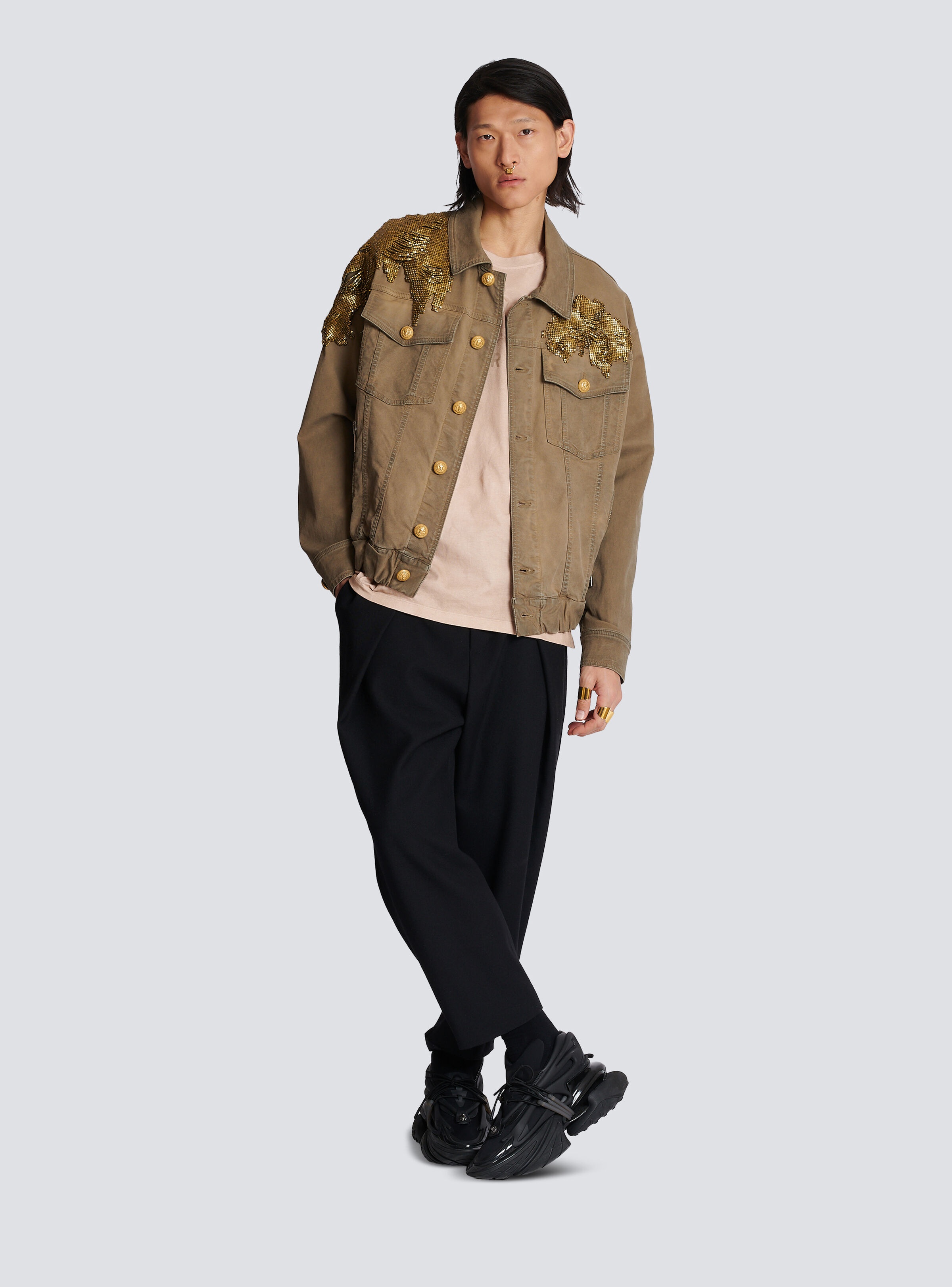 Embroidered denim jacket - 2