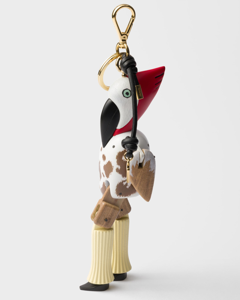 Prada Animal key ring charm with metal ring outlook