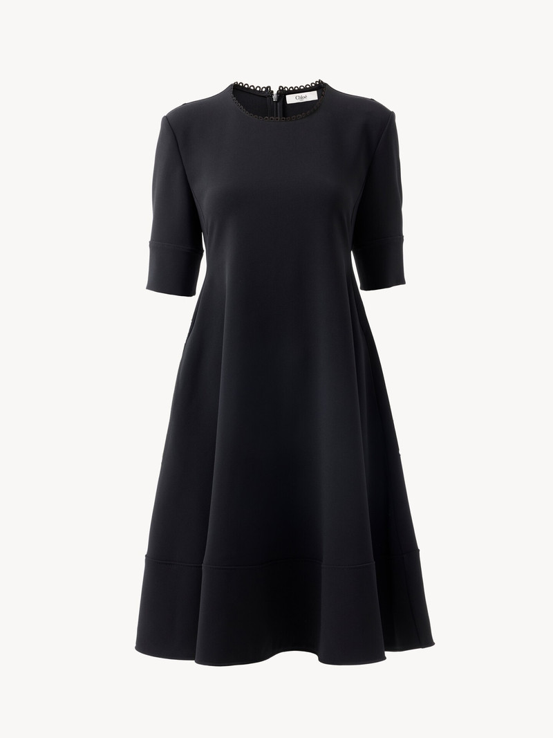 SHORT A-LINE DRESS IN CRÊPE 1