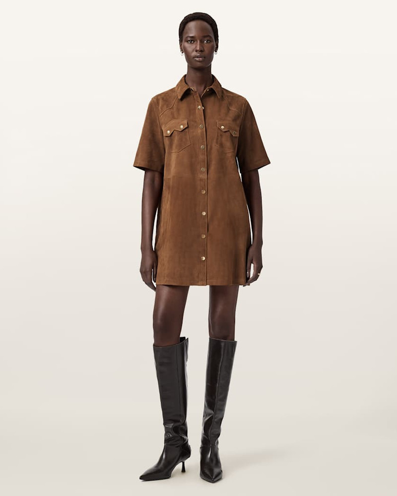 ROCK SUEDE MINI SHIRT DRESS 3