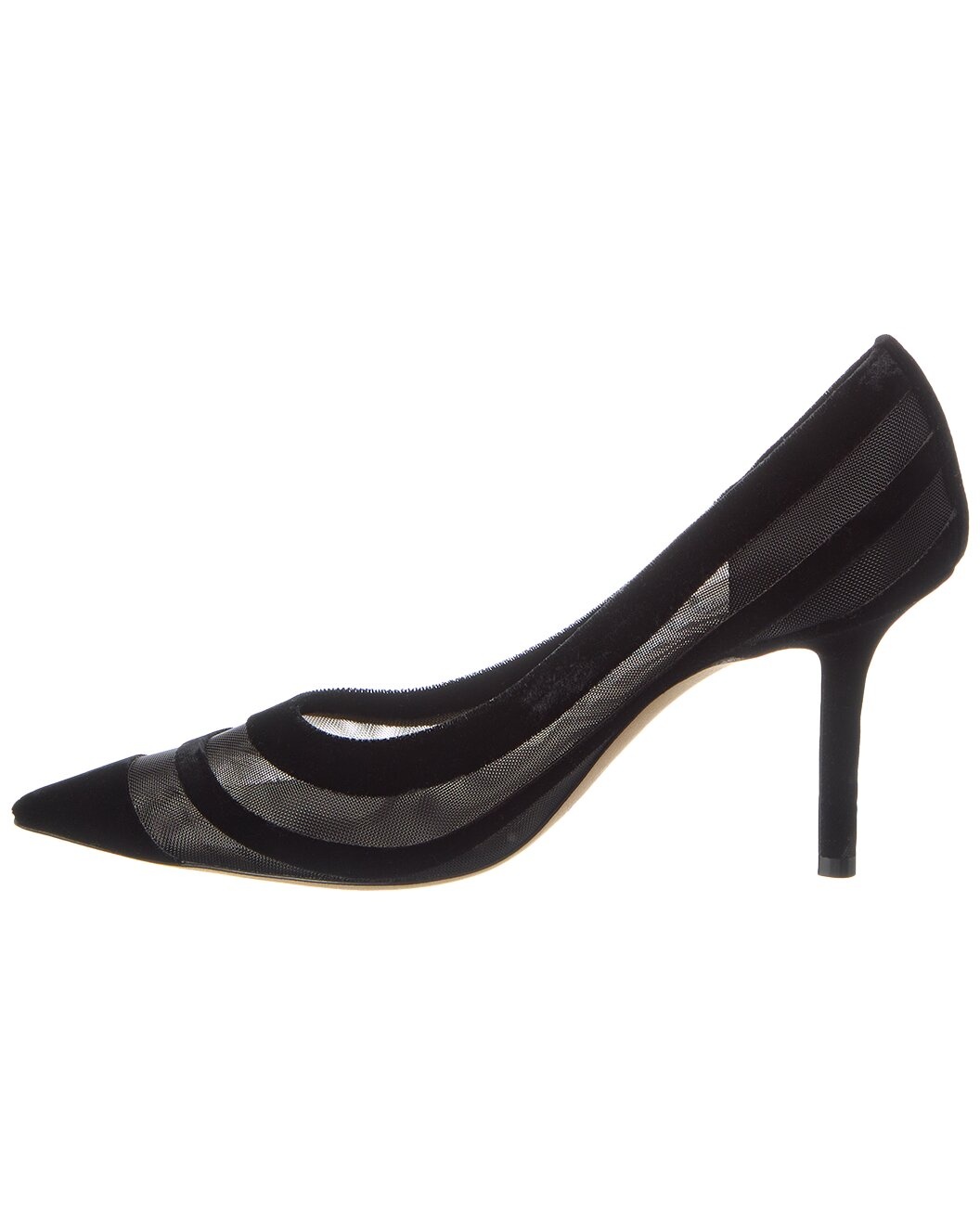 Jimmy Choo Love 85 Flocked Velvet & Mesh Pump - 2