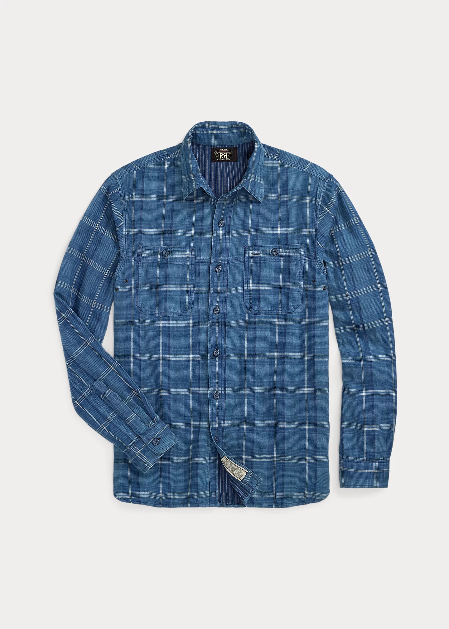 Indigo Plaid Double-Faced Workshirt - 1