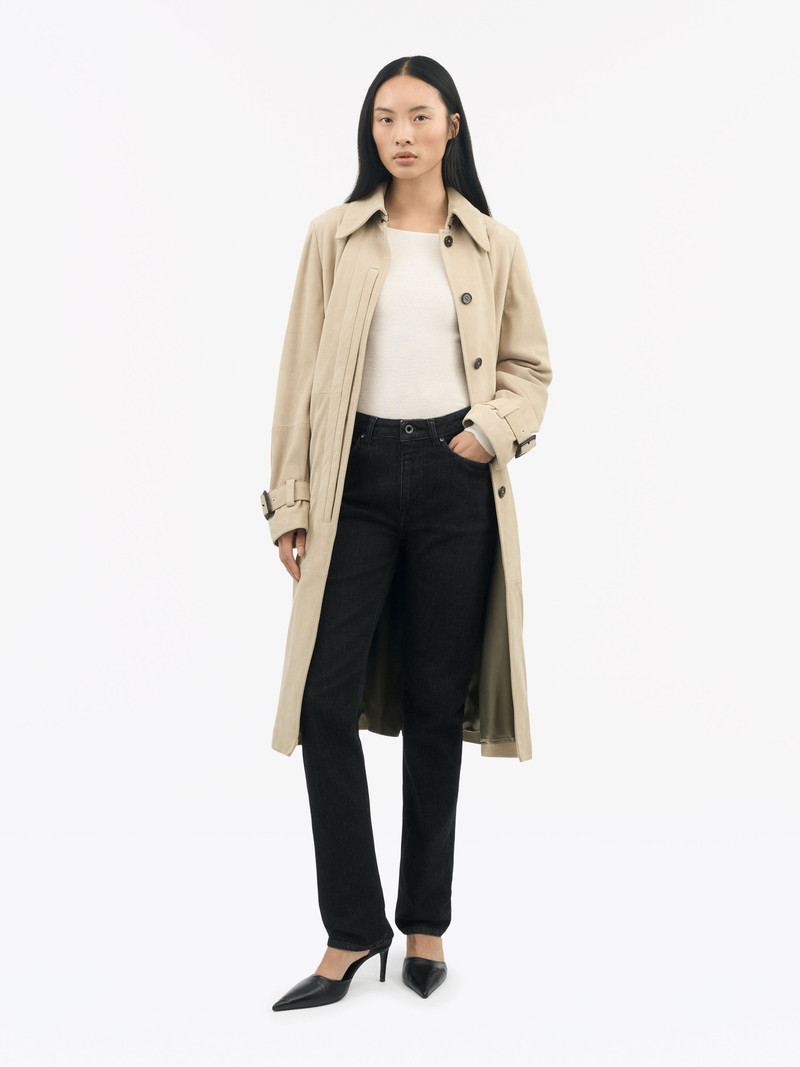 TIGER OF SWEDEN Lamia Suede Trench Coat outlook