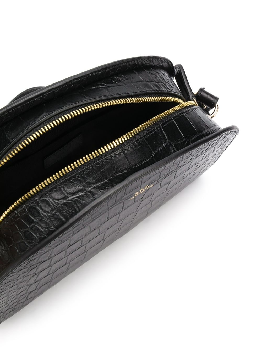 crocodile embossed shoulder bag - 5