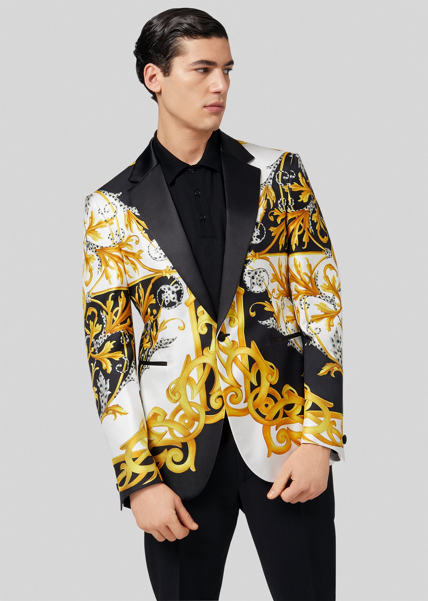 Barocco Acanthus Print Silk Blazer - 2