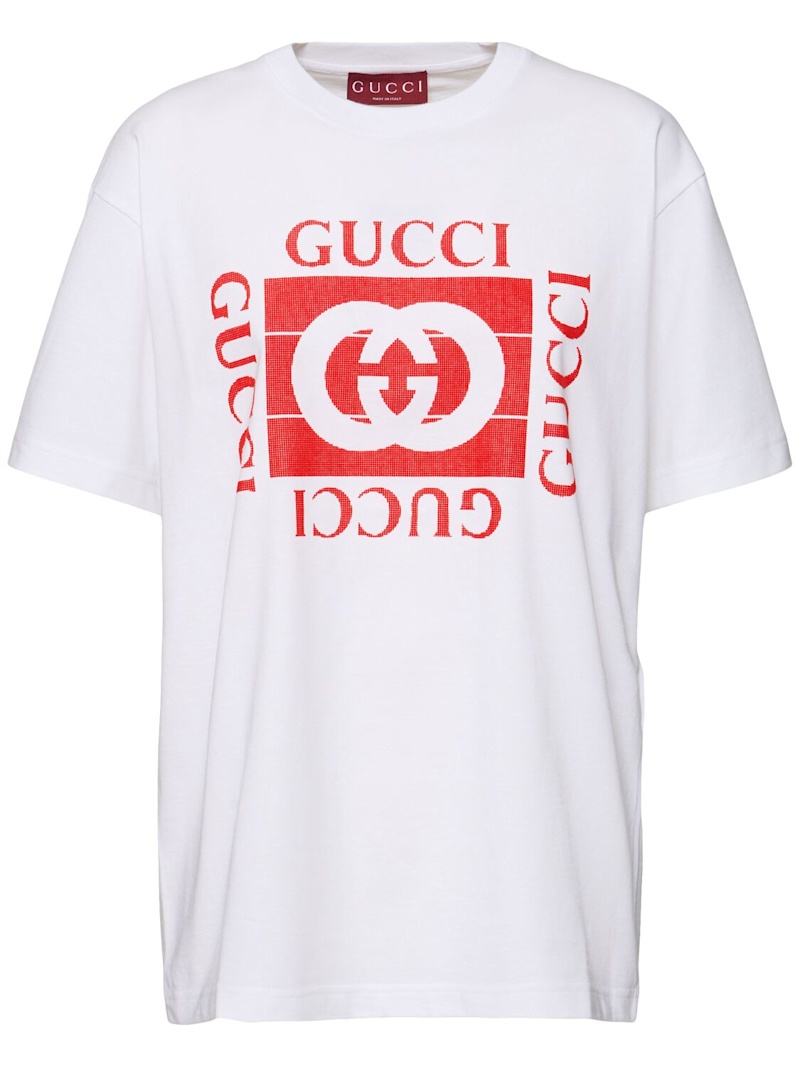 Gucci Interlocking G print cotton t-shir - 1