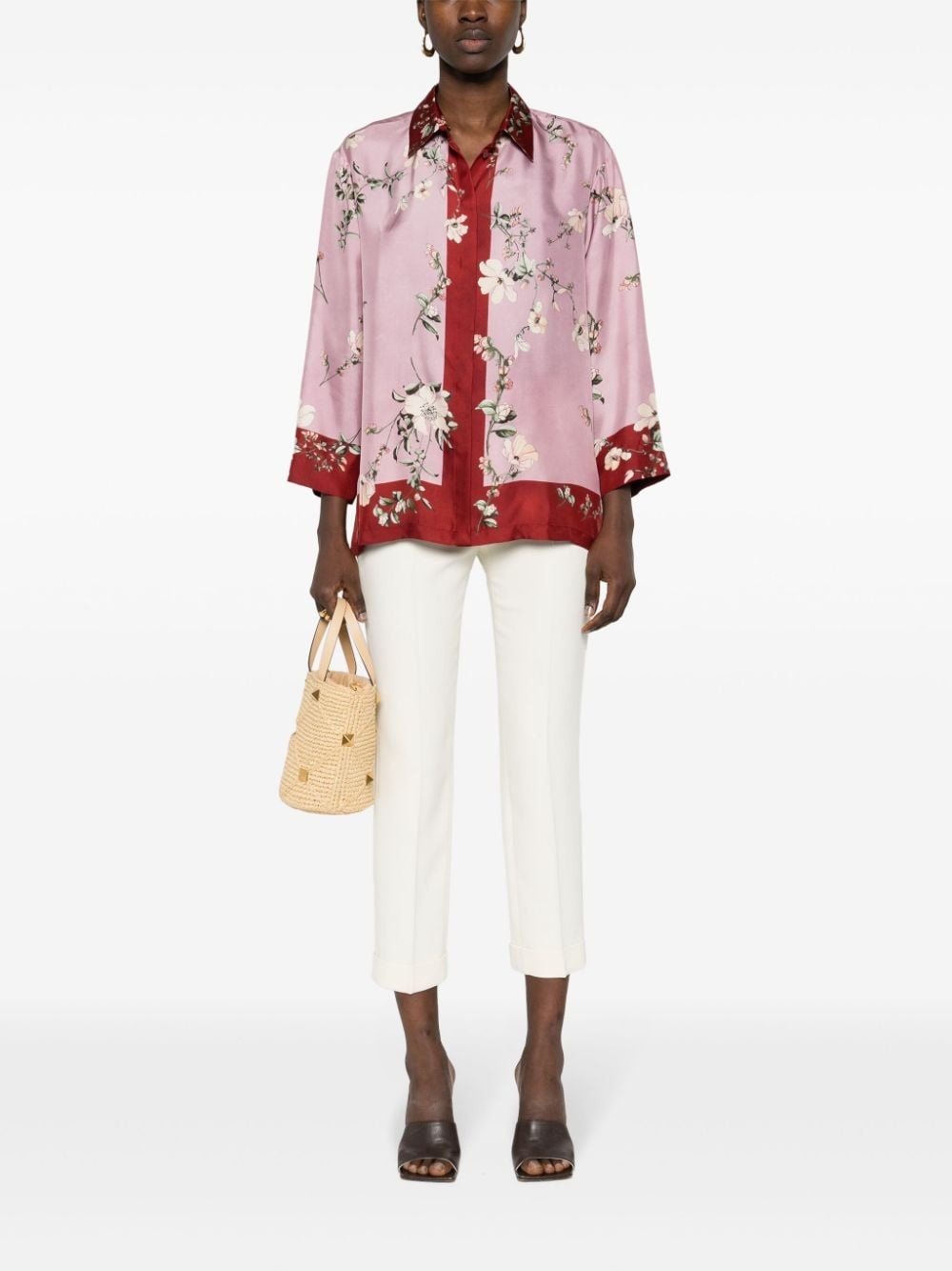 cropped high-rise trousers - 2