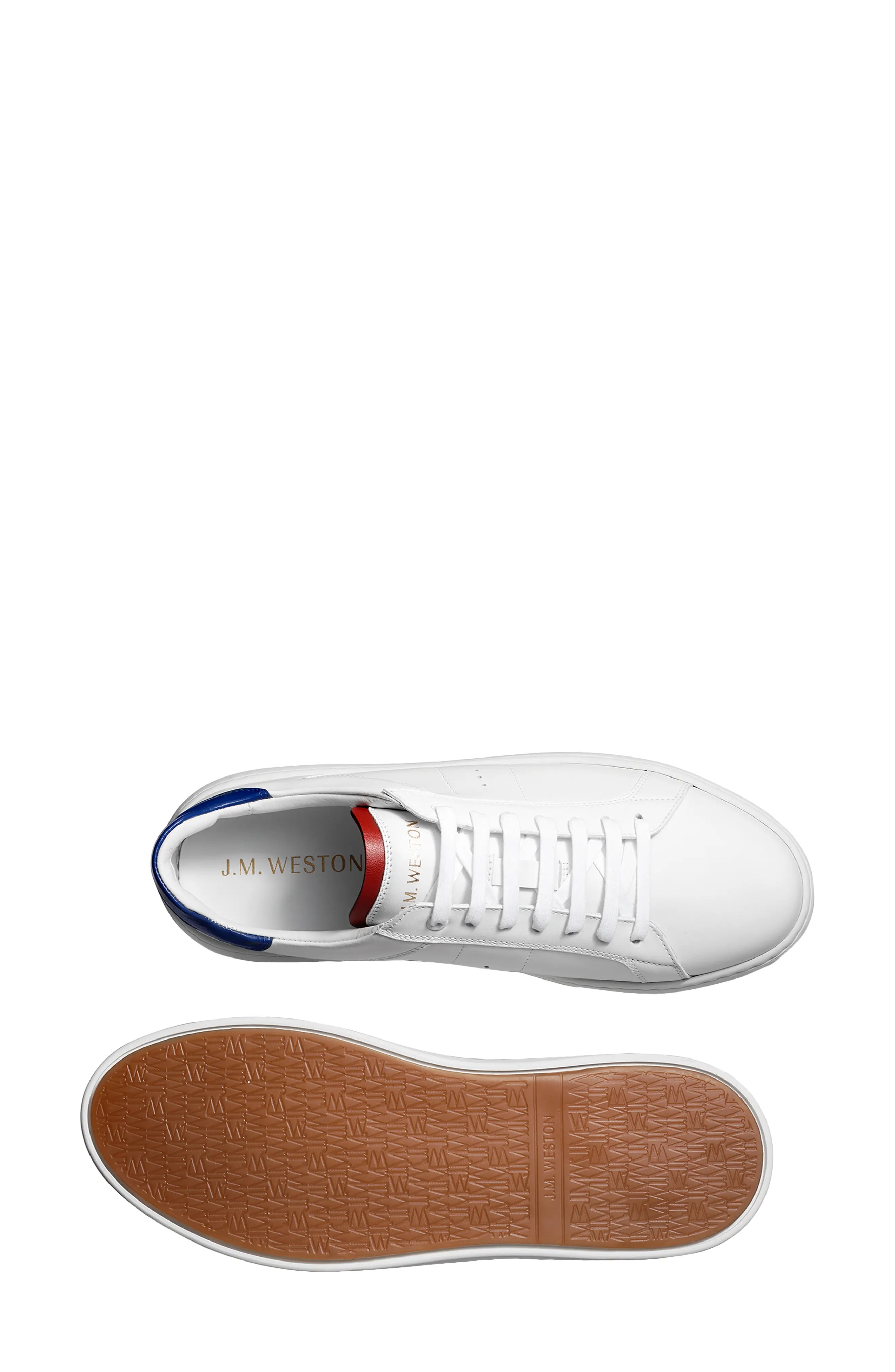 On Time Sneaker in Whte /Red /Blue - 4