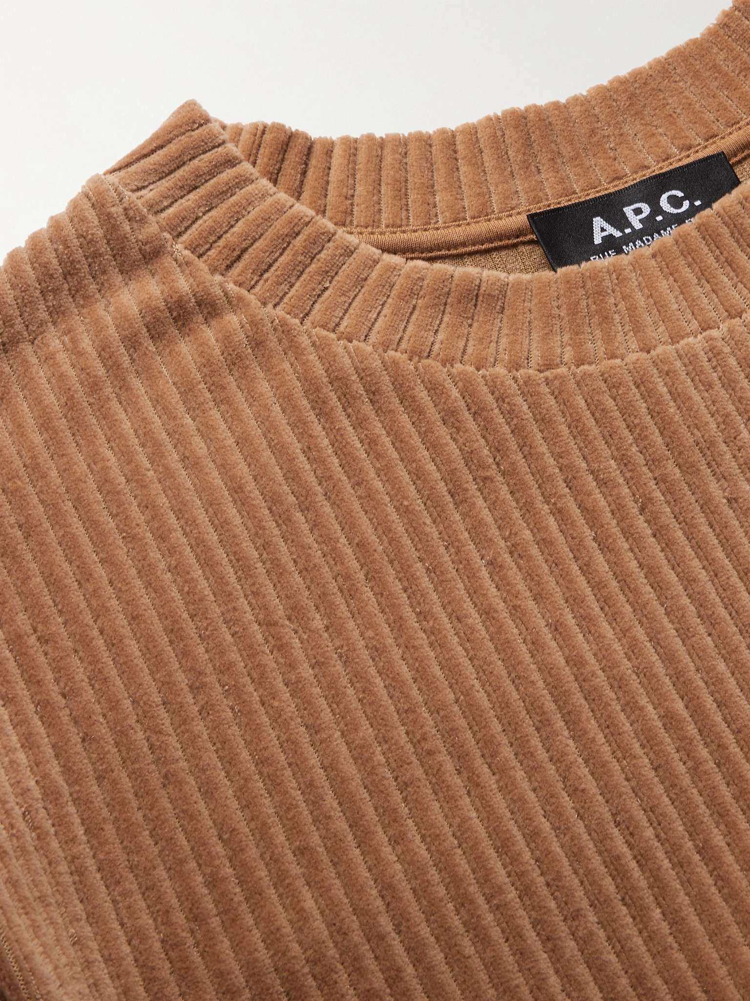 Remy Logo-Embroidered Cotton-Blend Corduroy Sweatshirt - 5