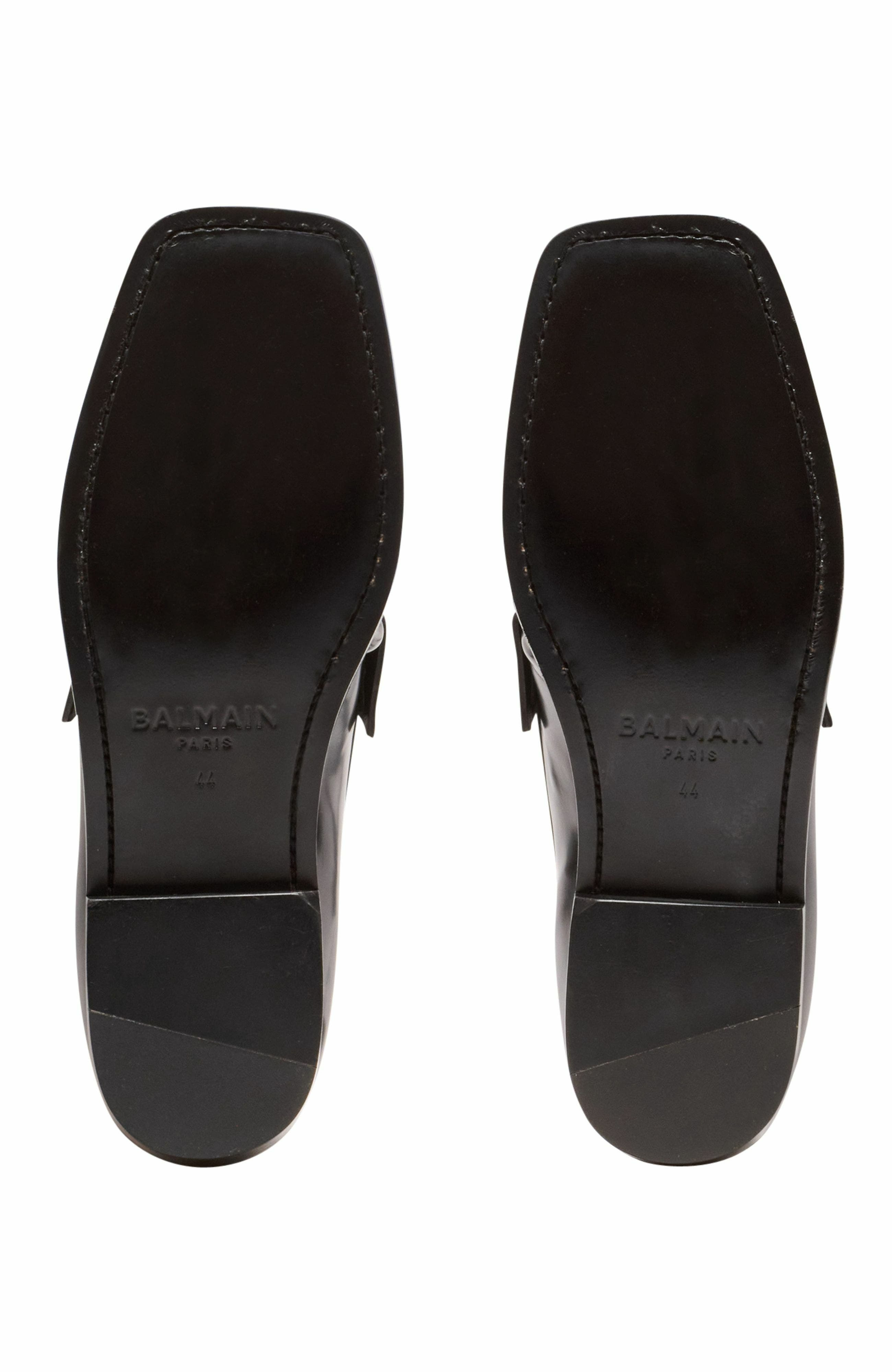 Balmain Sync glazed leather loafers in White at Nordstrom - 6