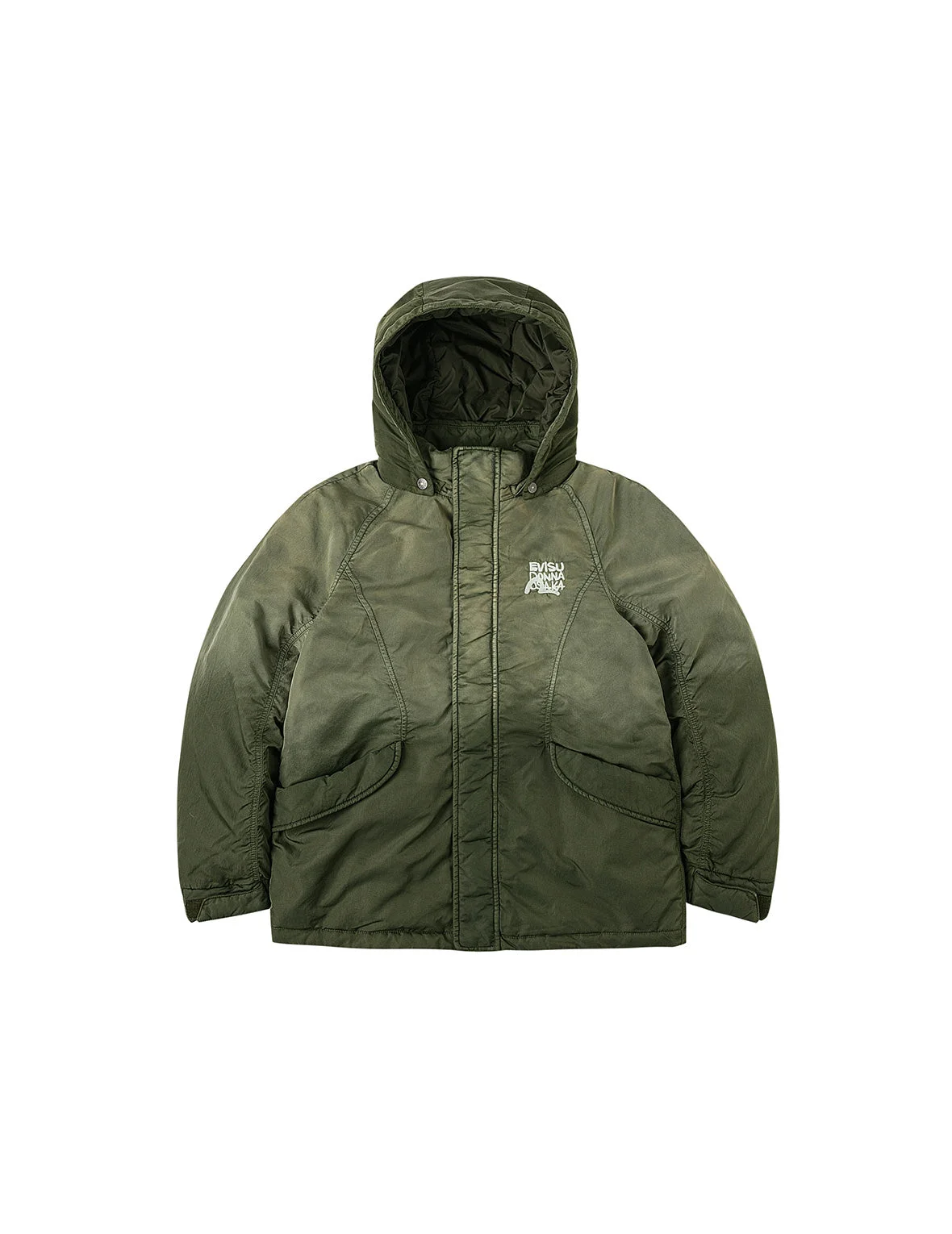 Logo and Slogan Embroidery Fashion Fit Jacket - 1