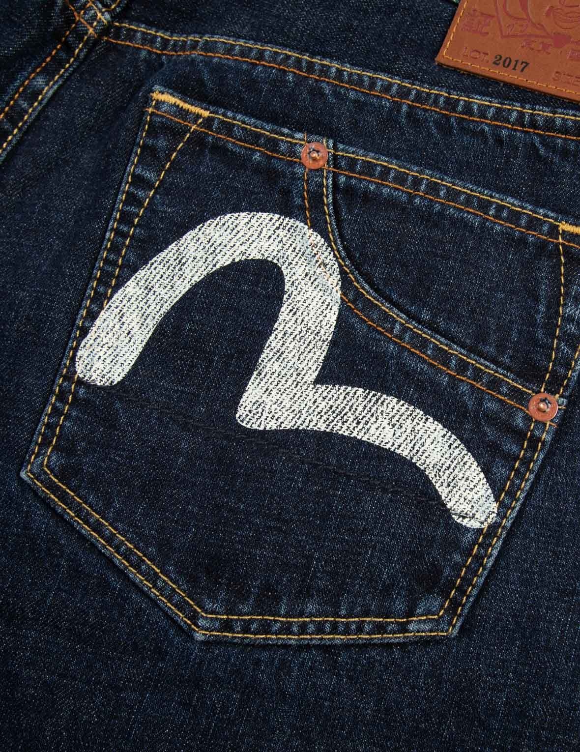 Seagull Print Carrot Fit Deconstructed Selvedge Denim Jeans #2017 - 9