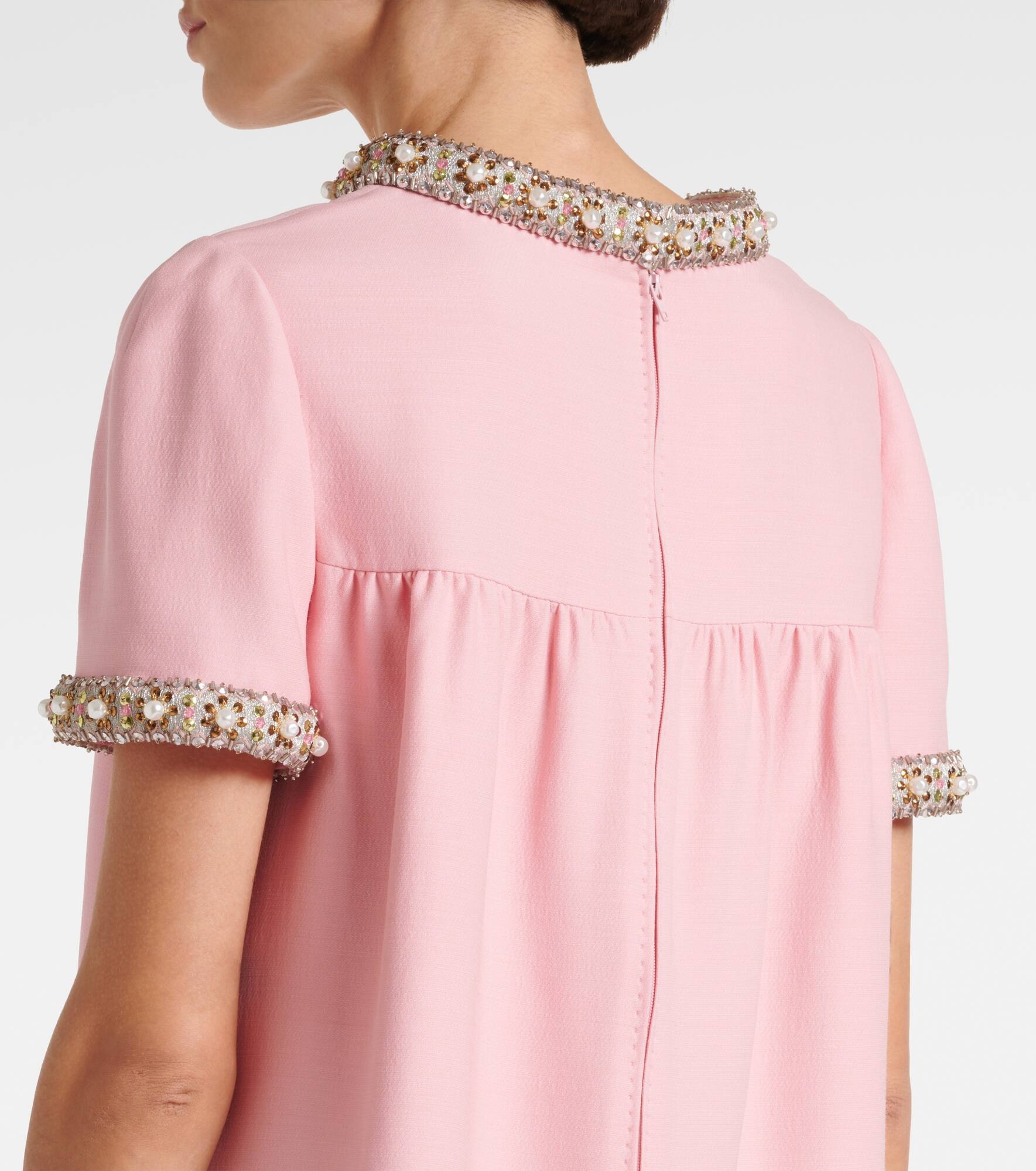 Crepe Couture embroidered minidress - 6
