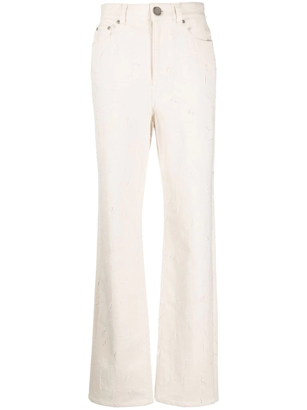 high-waist straight-leg jeans - 1