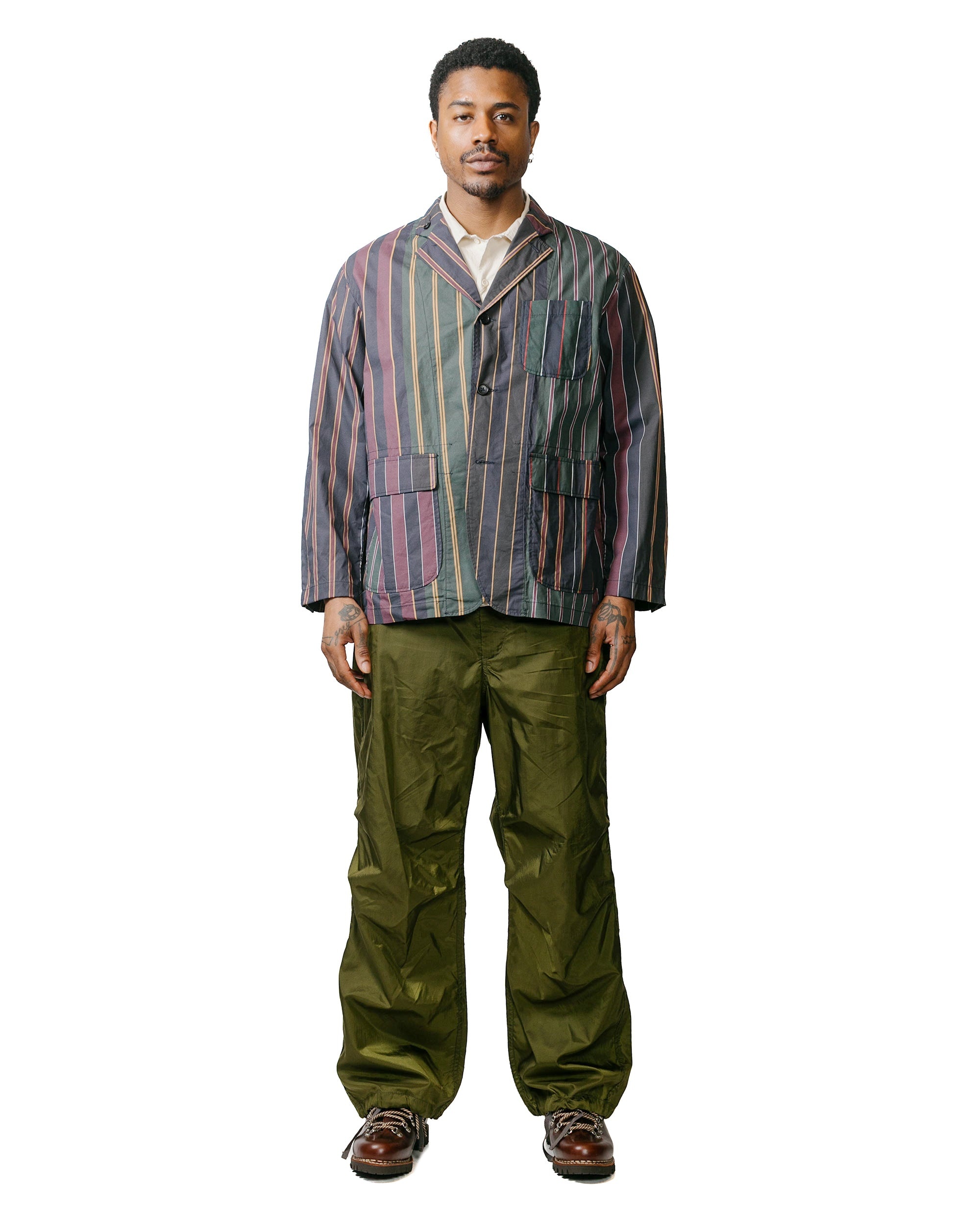 Loiter Jacket Multi Colour Regimental Stripe - 4
