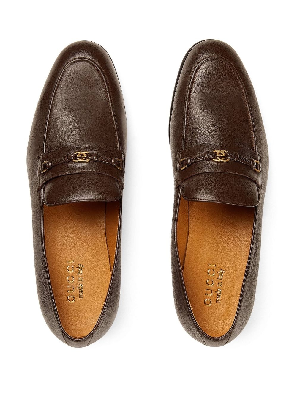 Interlocking G leather loafers - 4