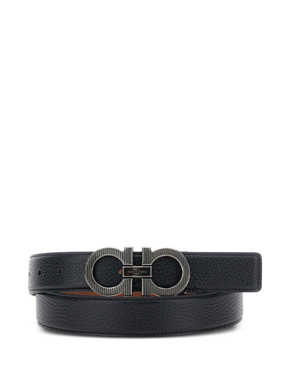 Gancini-buckle leather belt - 2