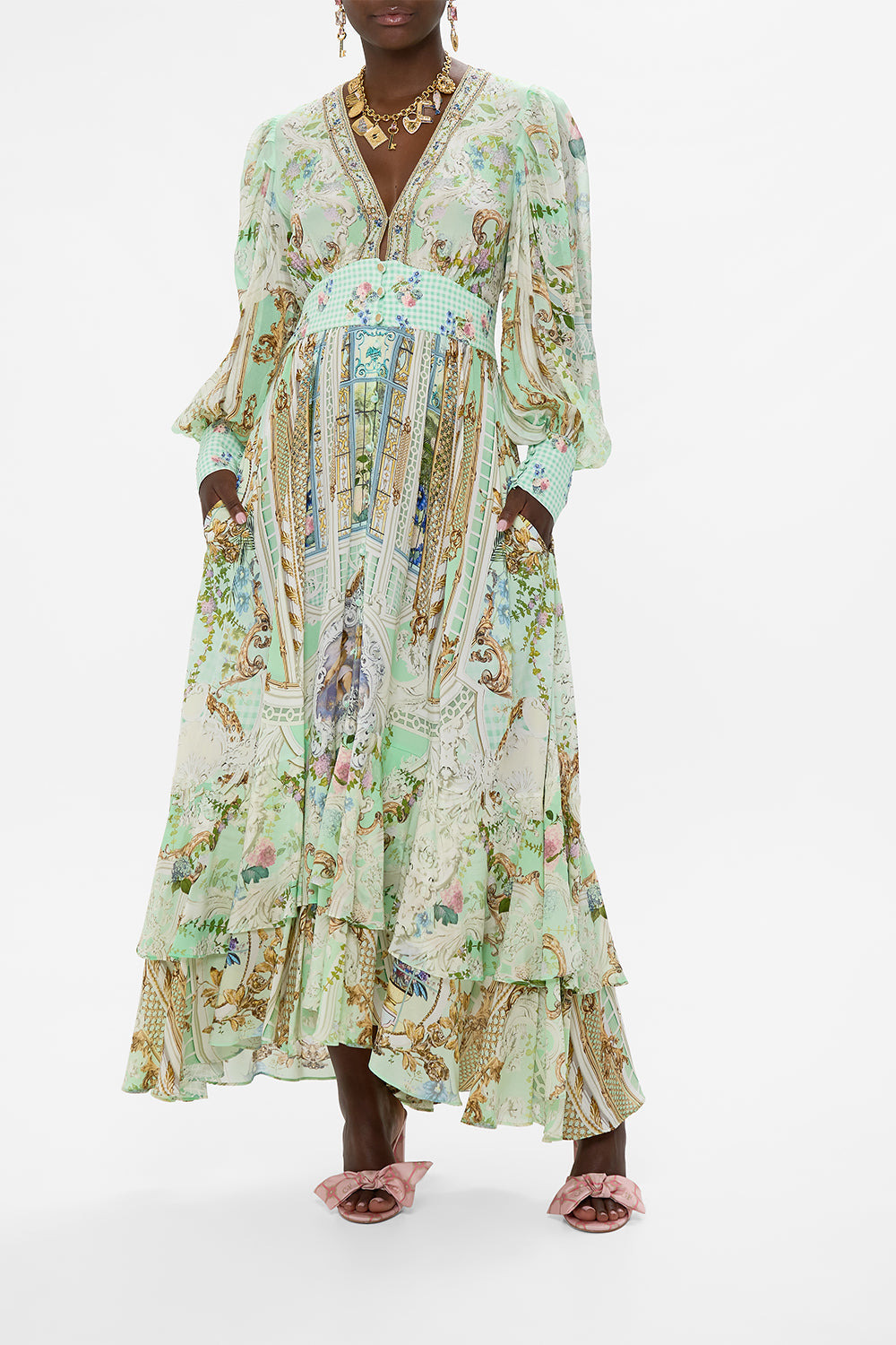LONG BUTTON FRONT DRESS - 2