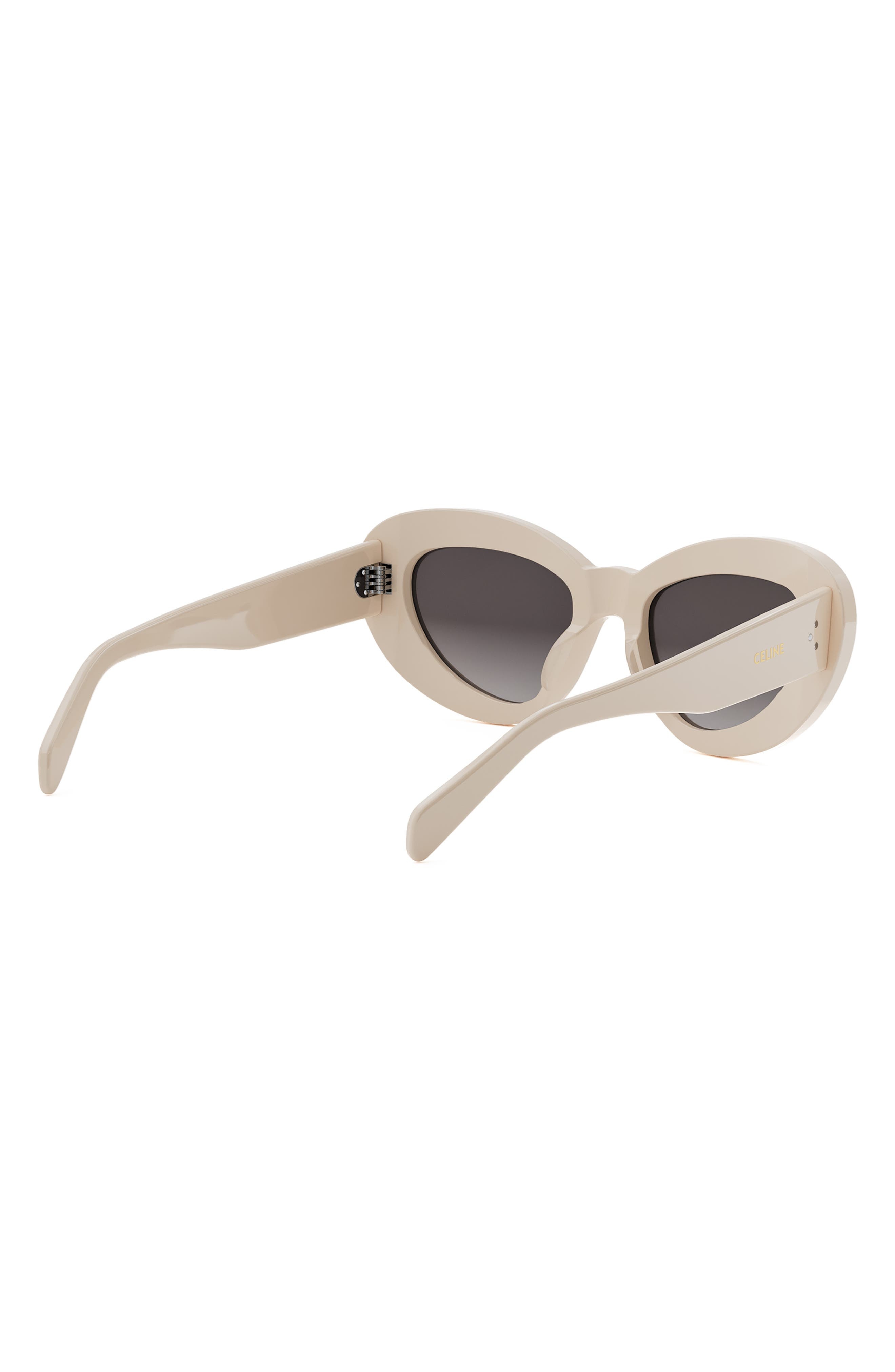 CELINE Bold 3 Dots 52mm Cat Eye Sunglasses in Ivory /Gradient Brown at Nordstrom - 7