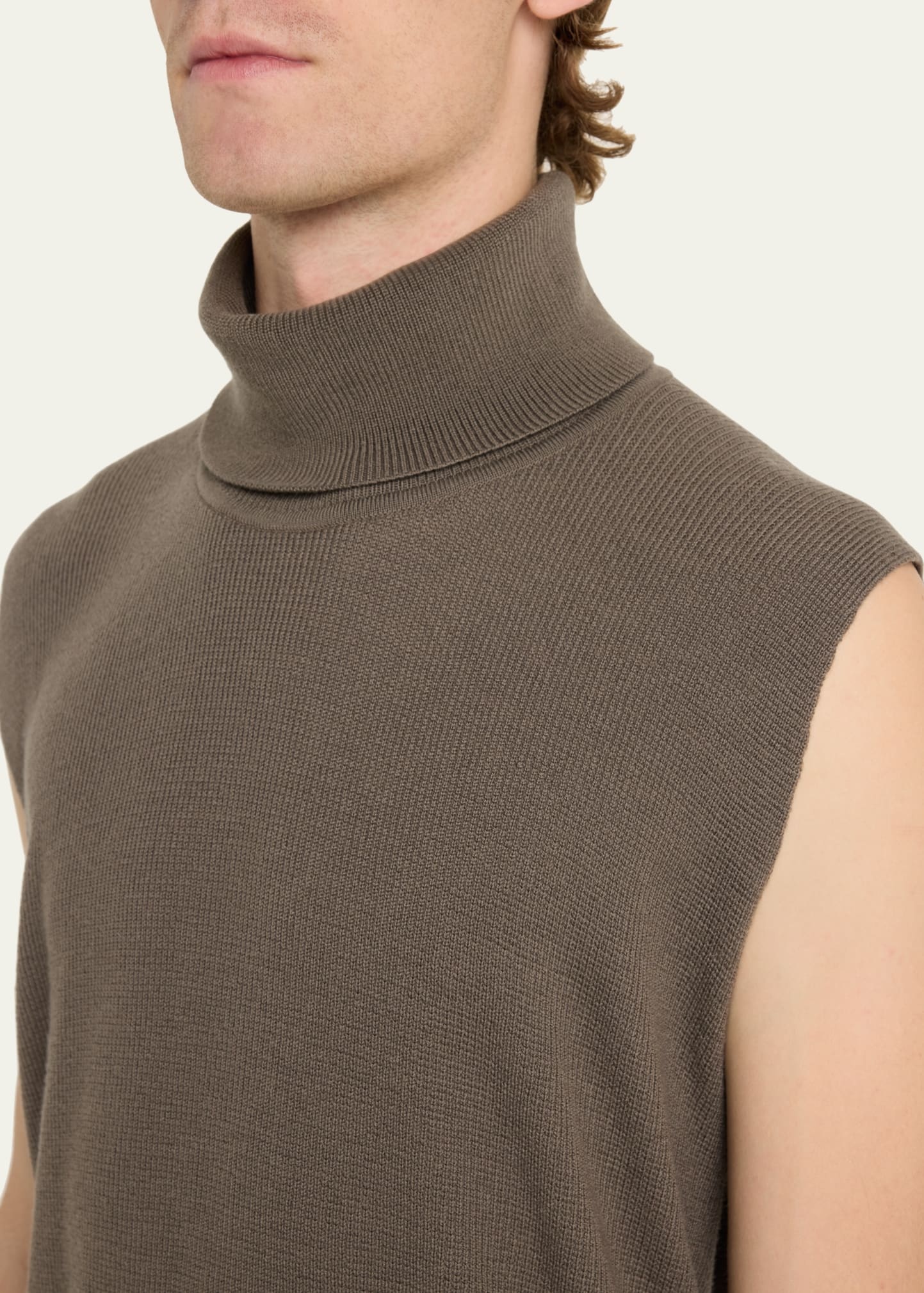 Men's Framework Turtleneck Knit Vest - 5