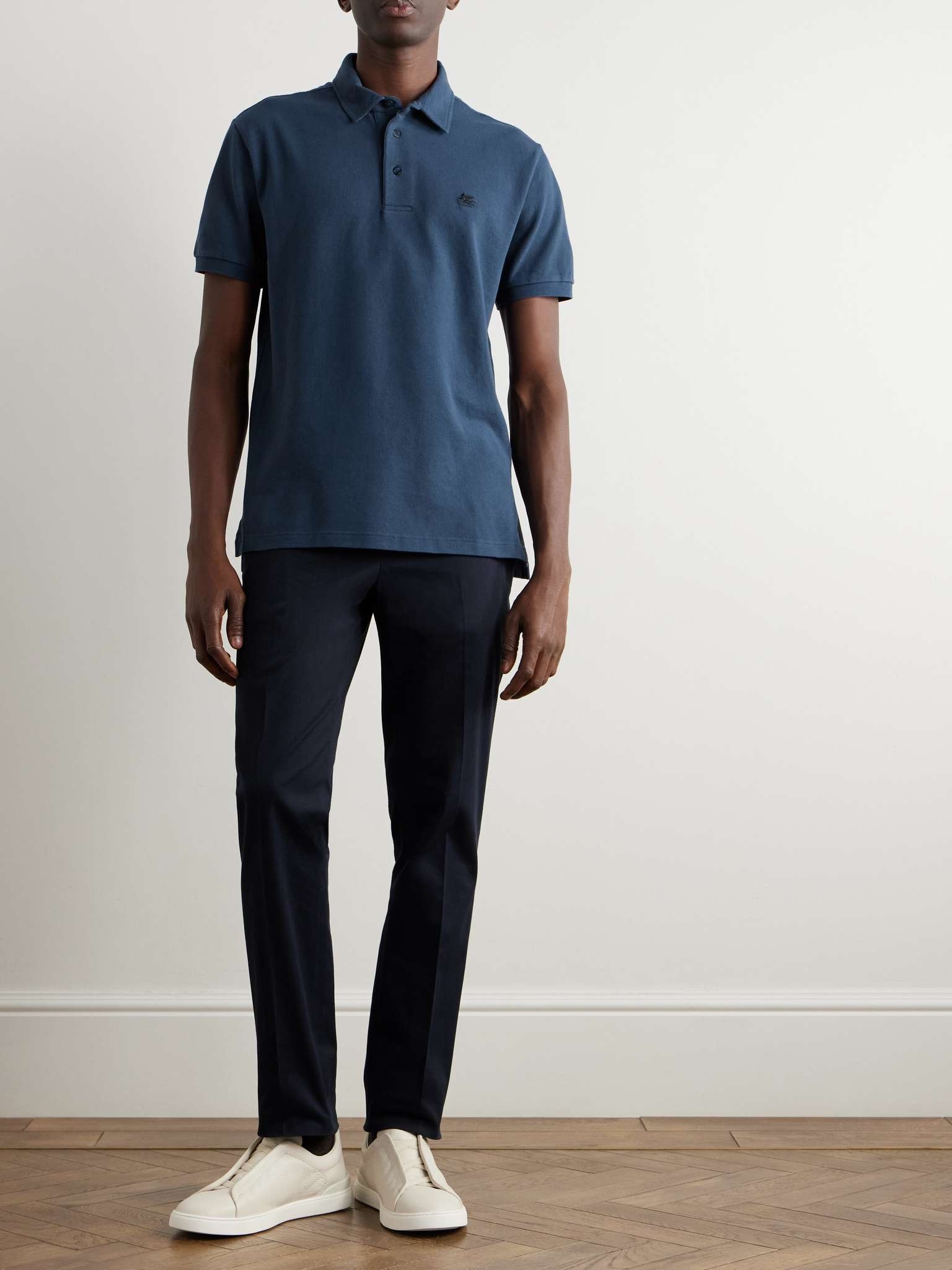 Logo-Embroidered Cotton-Piqué Polo Shirt - 2