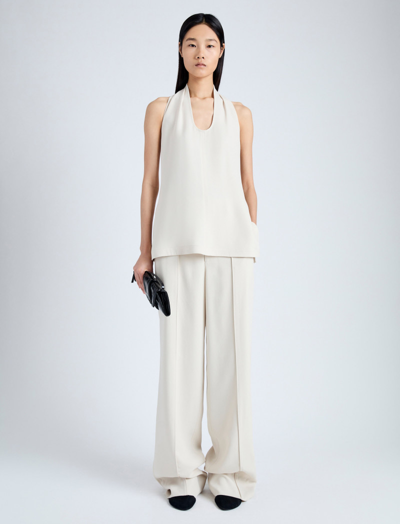 Proenza Schouler Miller Top in Light Matte Viscose Crepe outlook