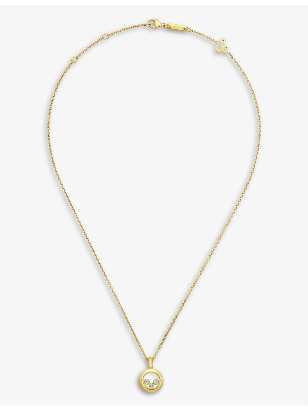 Happy Diamonds 18ct yellow-gold and 0.15ct diamond pendant necklace - 2
